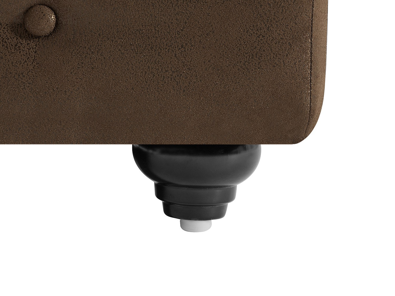 Canapé Chesterfield panoramique marron tissu
