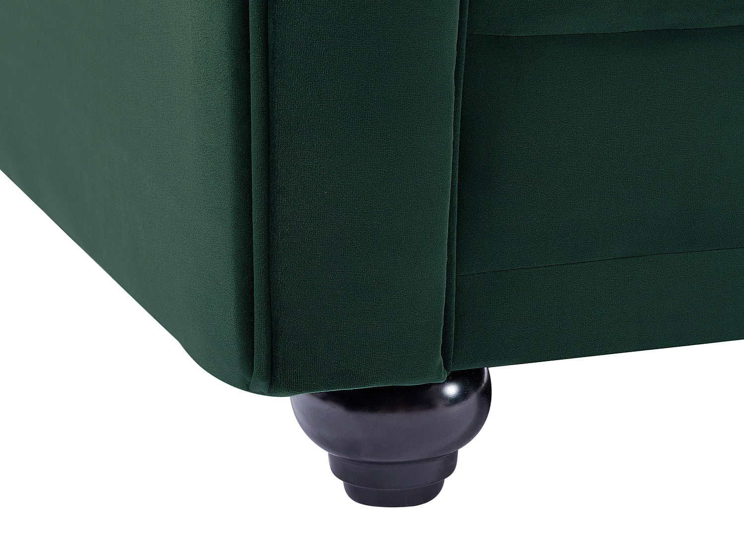 Canapé Chesterfield droit 3 places vert velours
