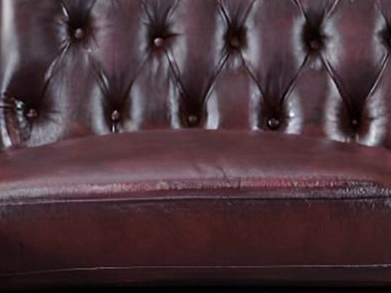 Canapé Chesterfield angle rouge cuir - Brenton