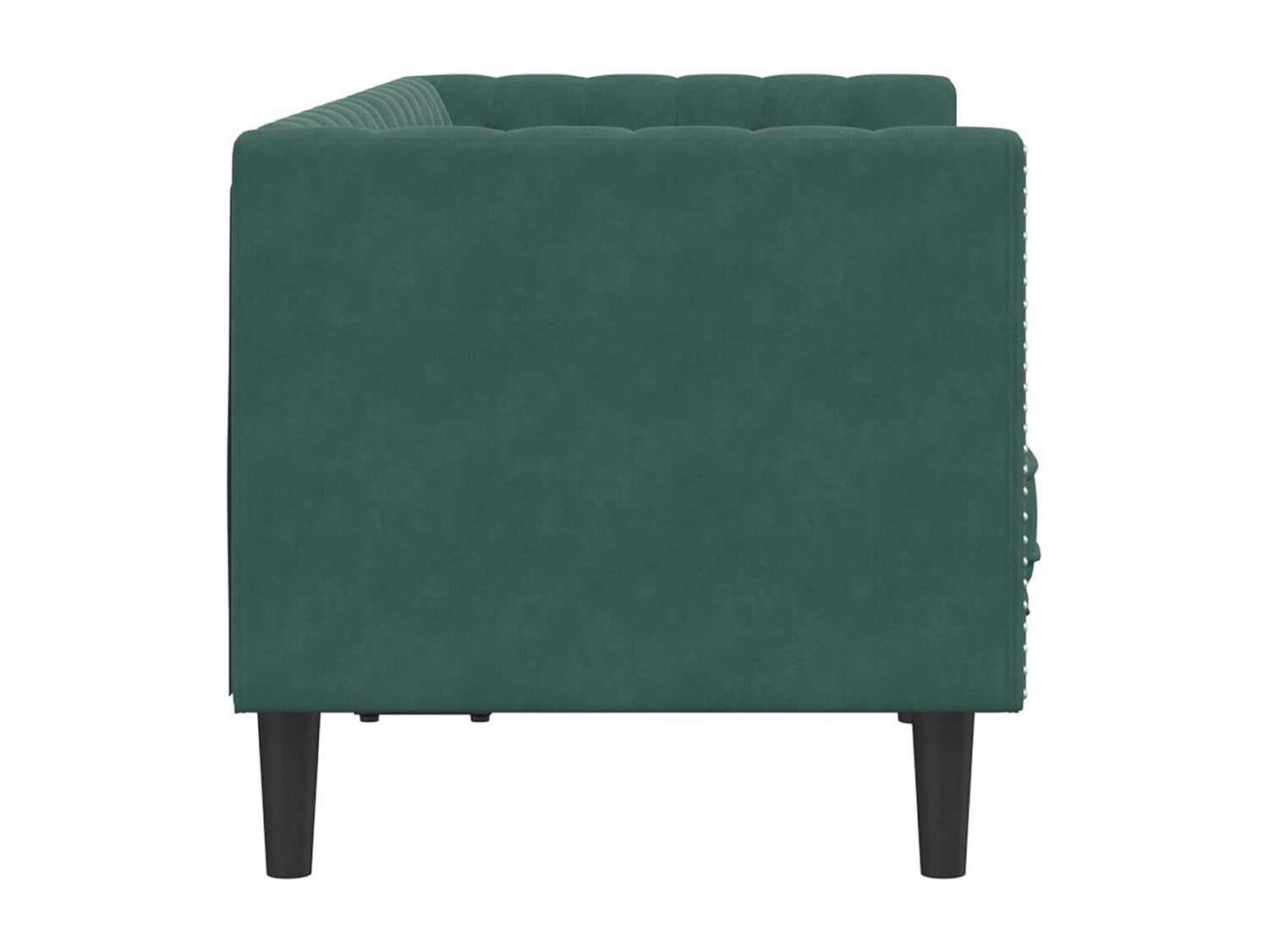 Canapé Chesterfield droit 2 places vert velours