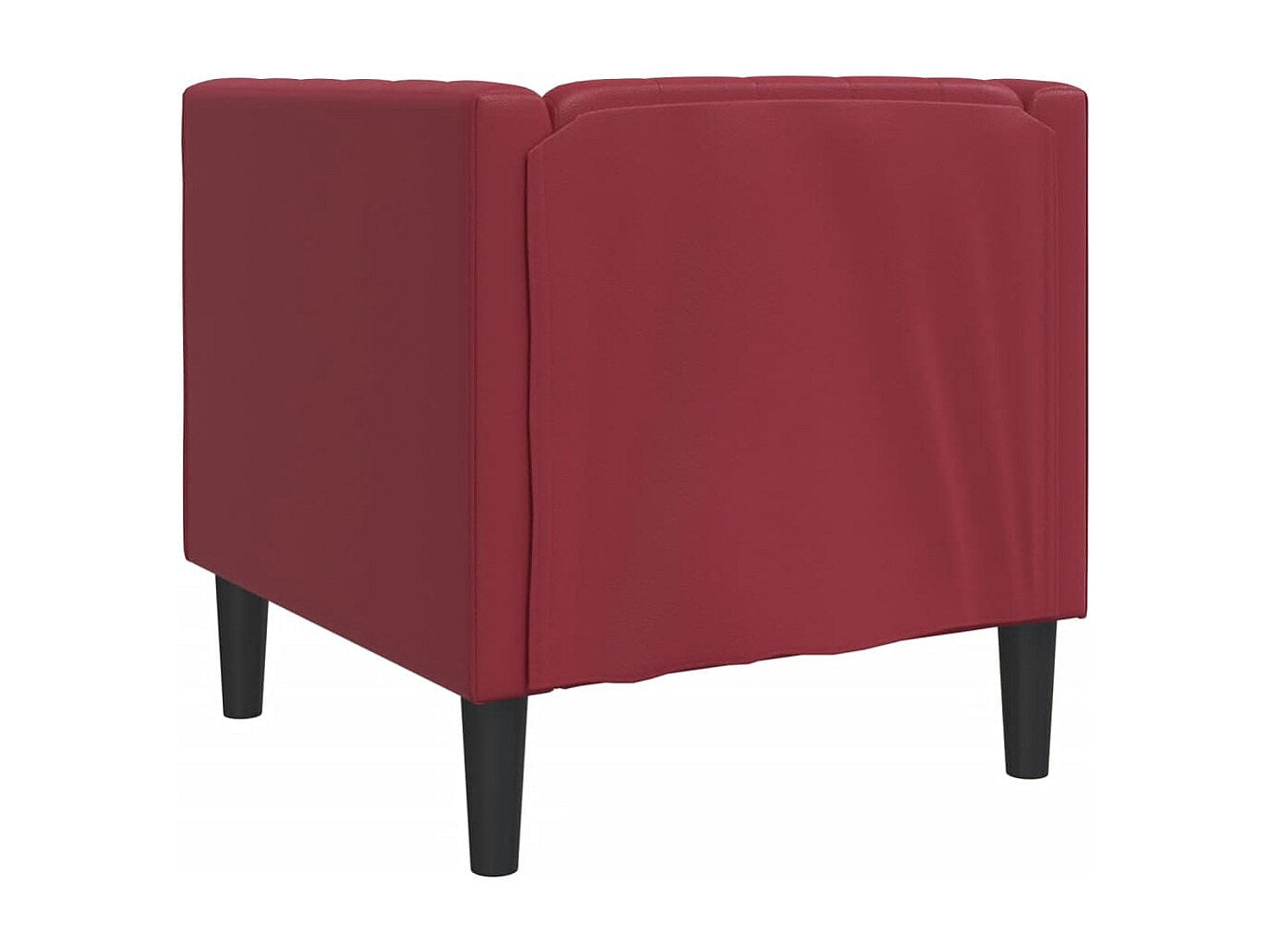 Fauteuil Chesterfield rouge simili cuir