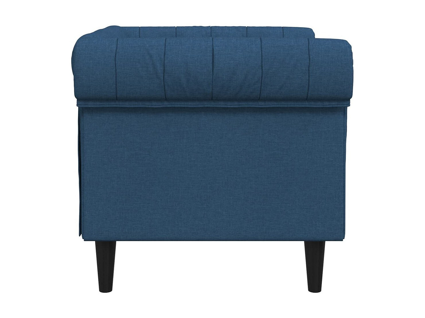 Fauteuil Chesterfield bleu tissu