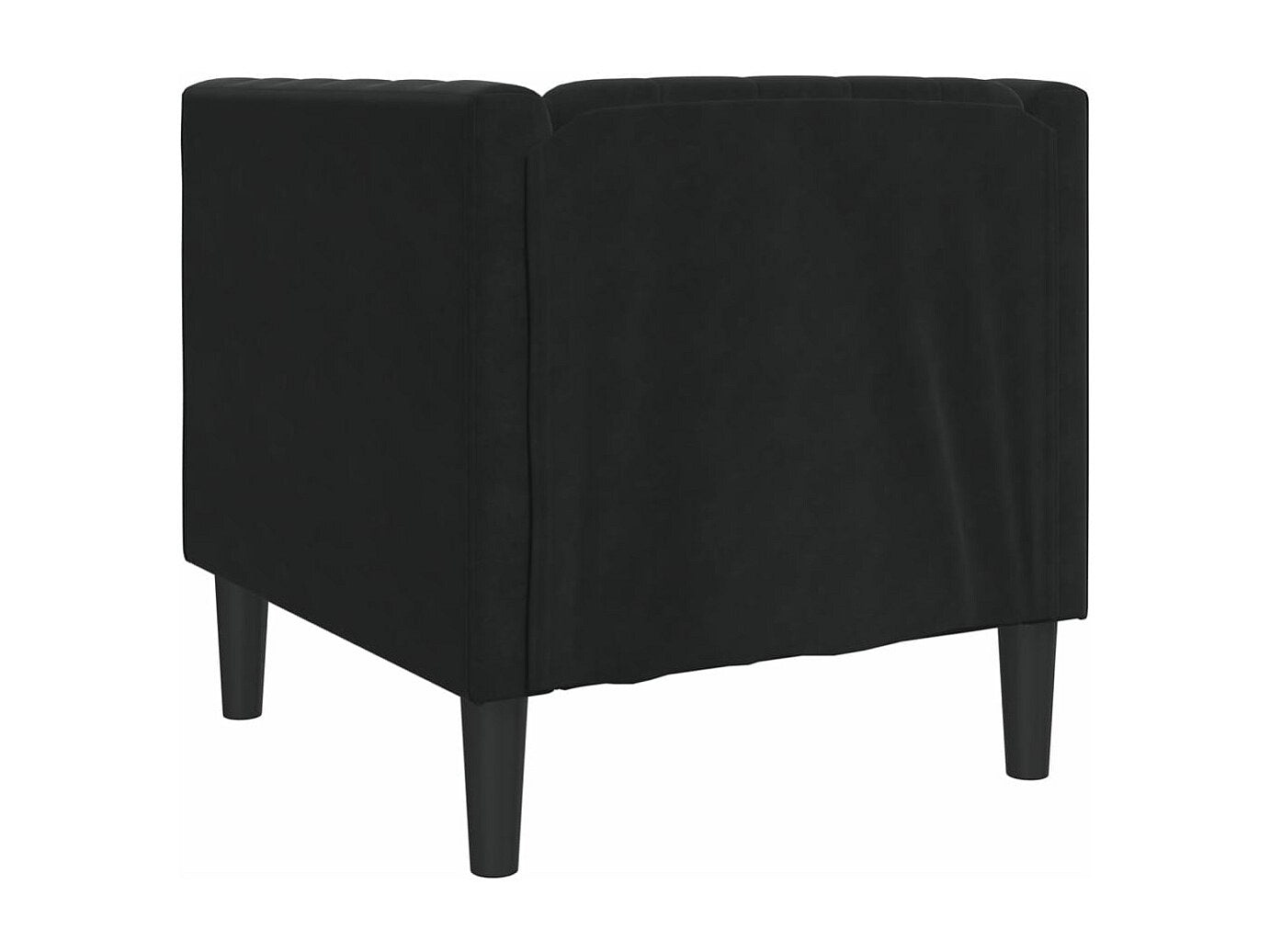Fauteuil Chesterfield noir velours