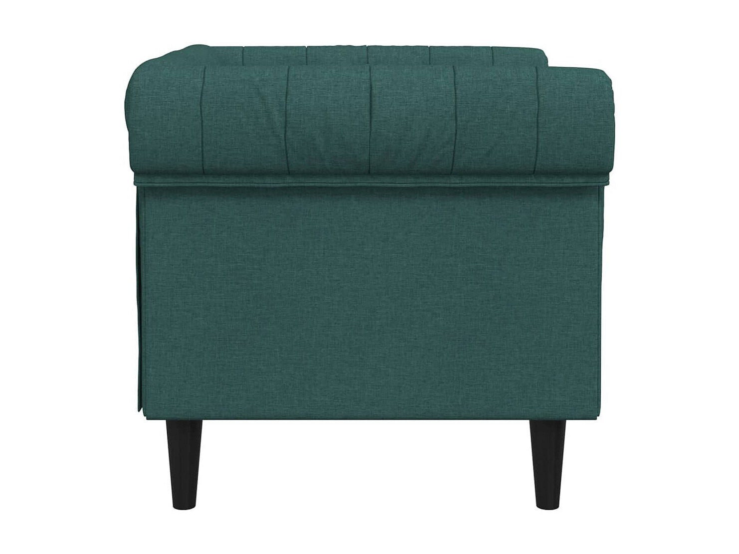 Fauteuil Chesterfield vert tissu