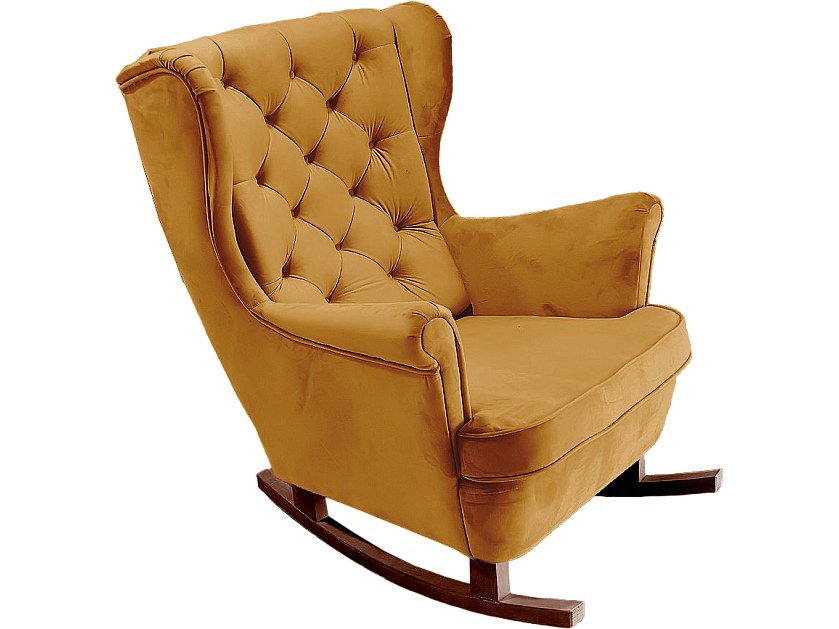 Fauteuil Chesterfield vert tissu