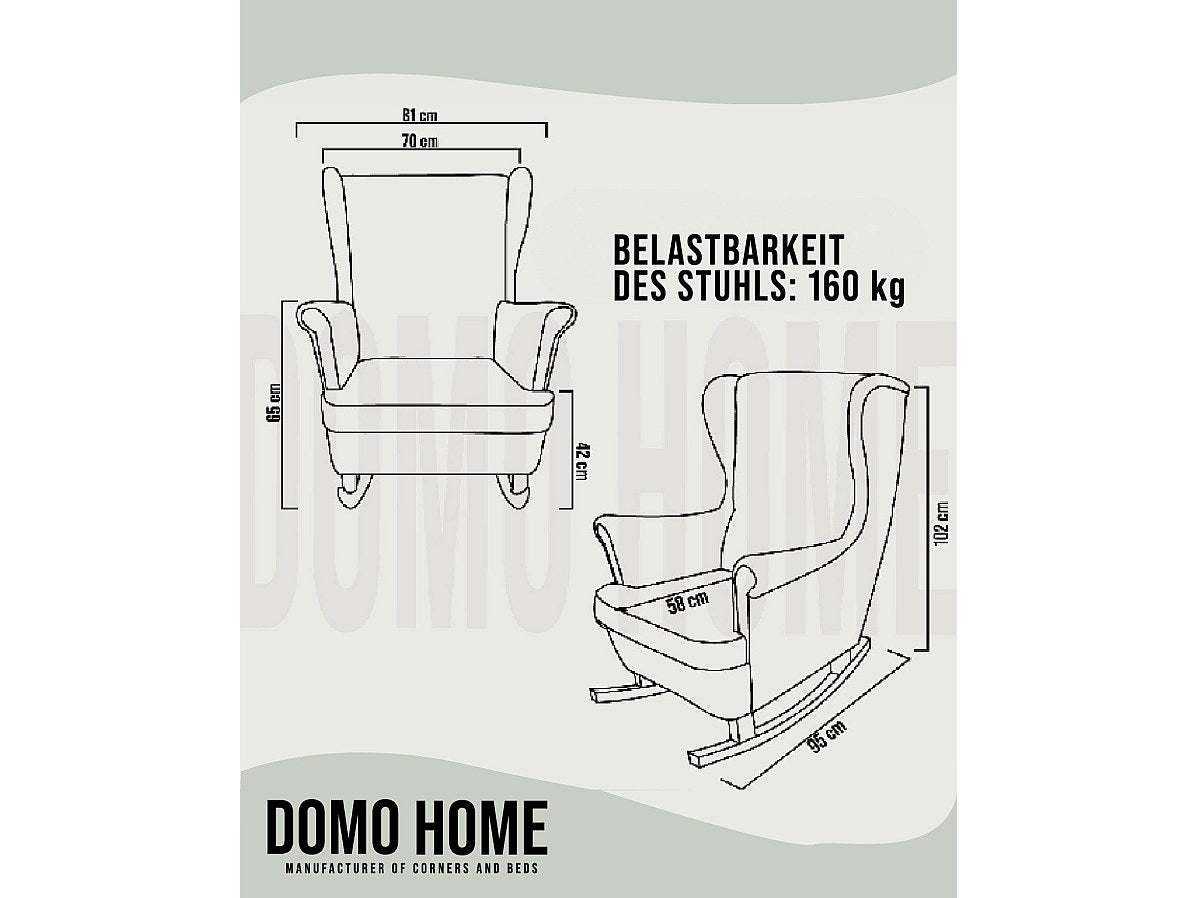 Fauteuil Chesterfield gris tissu