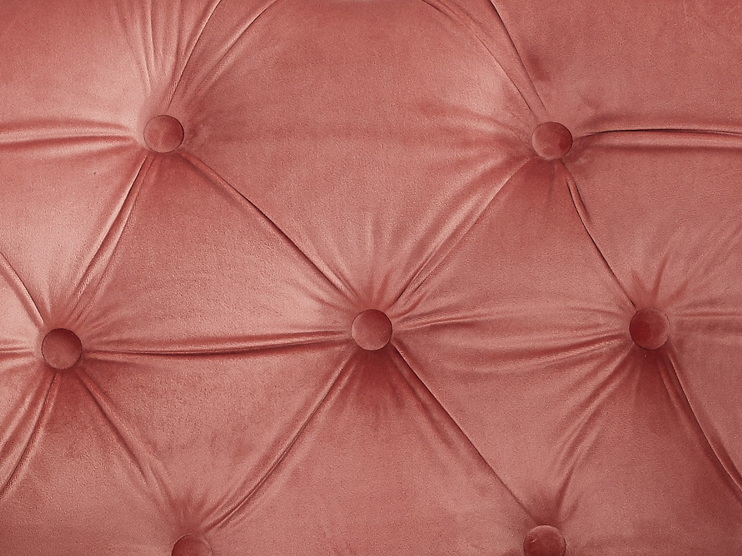 Lot de 2 fauteuils Chesterfield rose velours