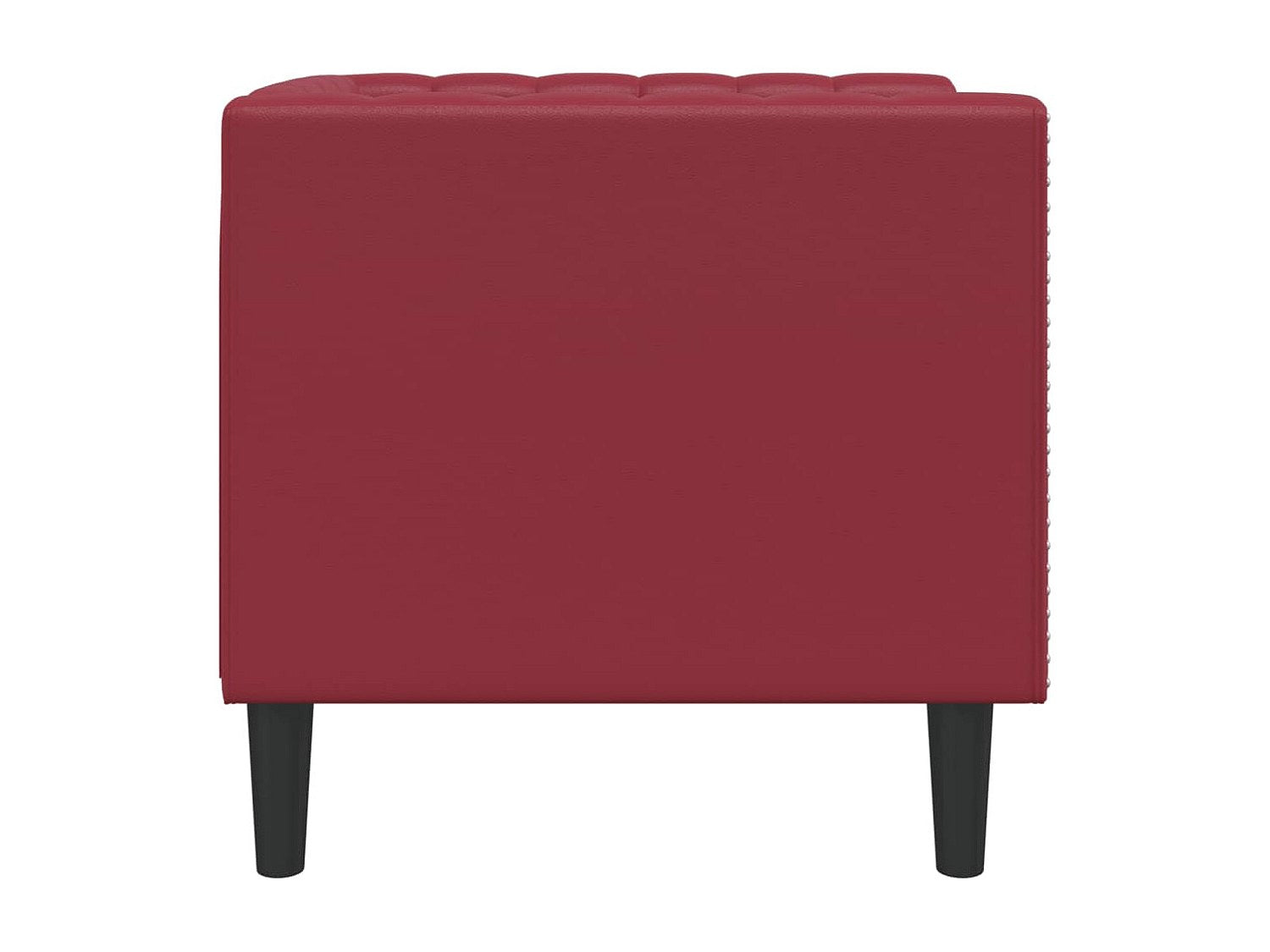 Fauteuil Chesterfield rouge simili cuir