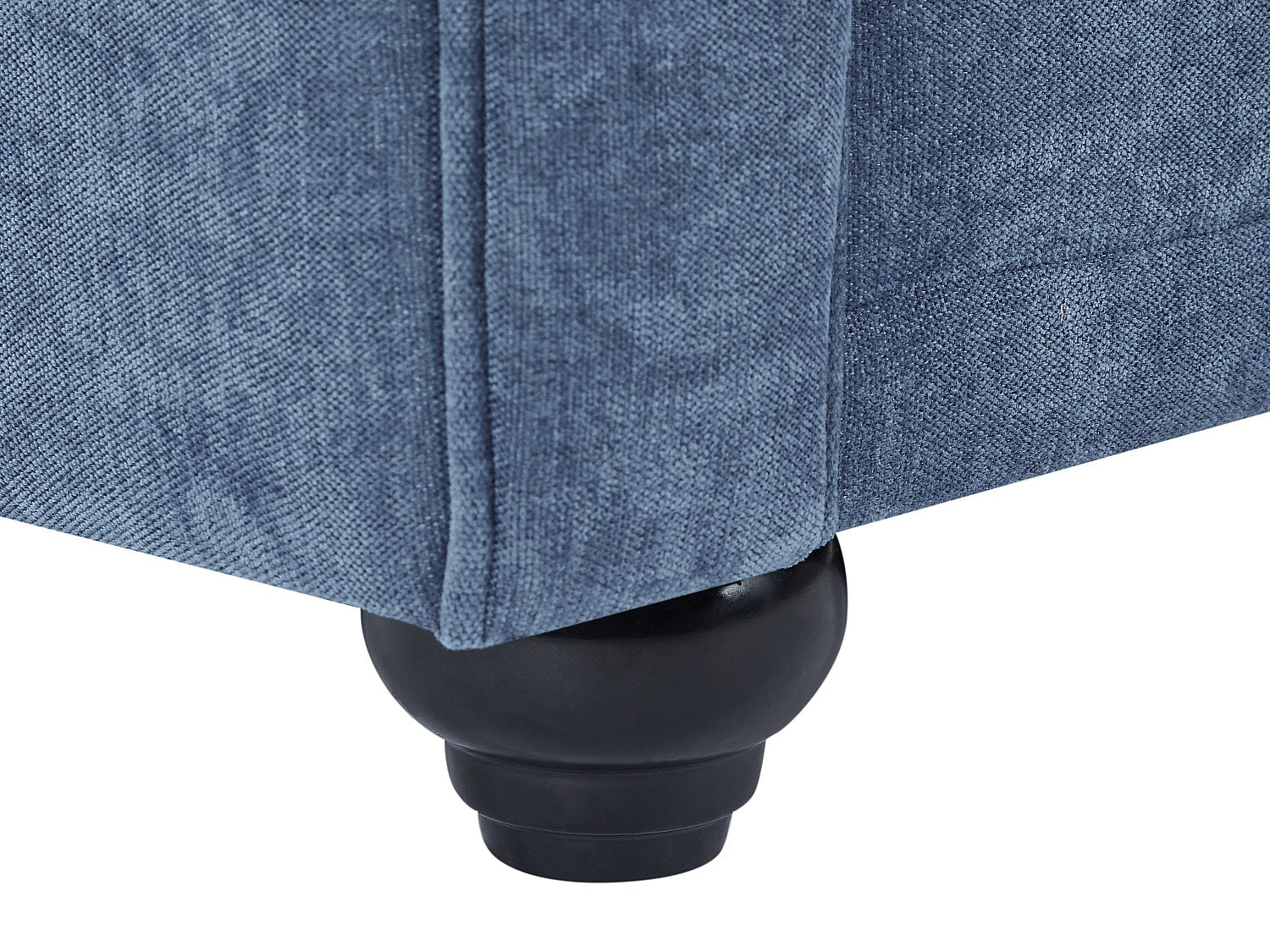 Fauteuil Chesterfield bleu tissu