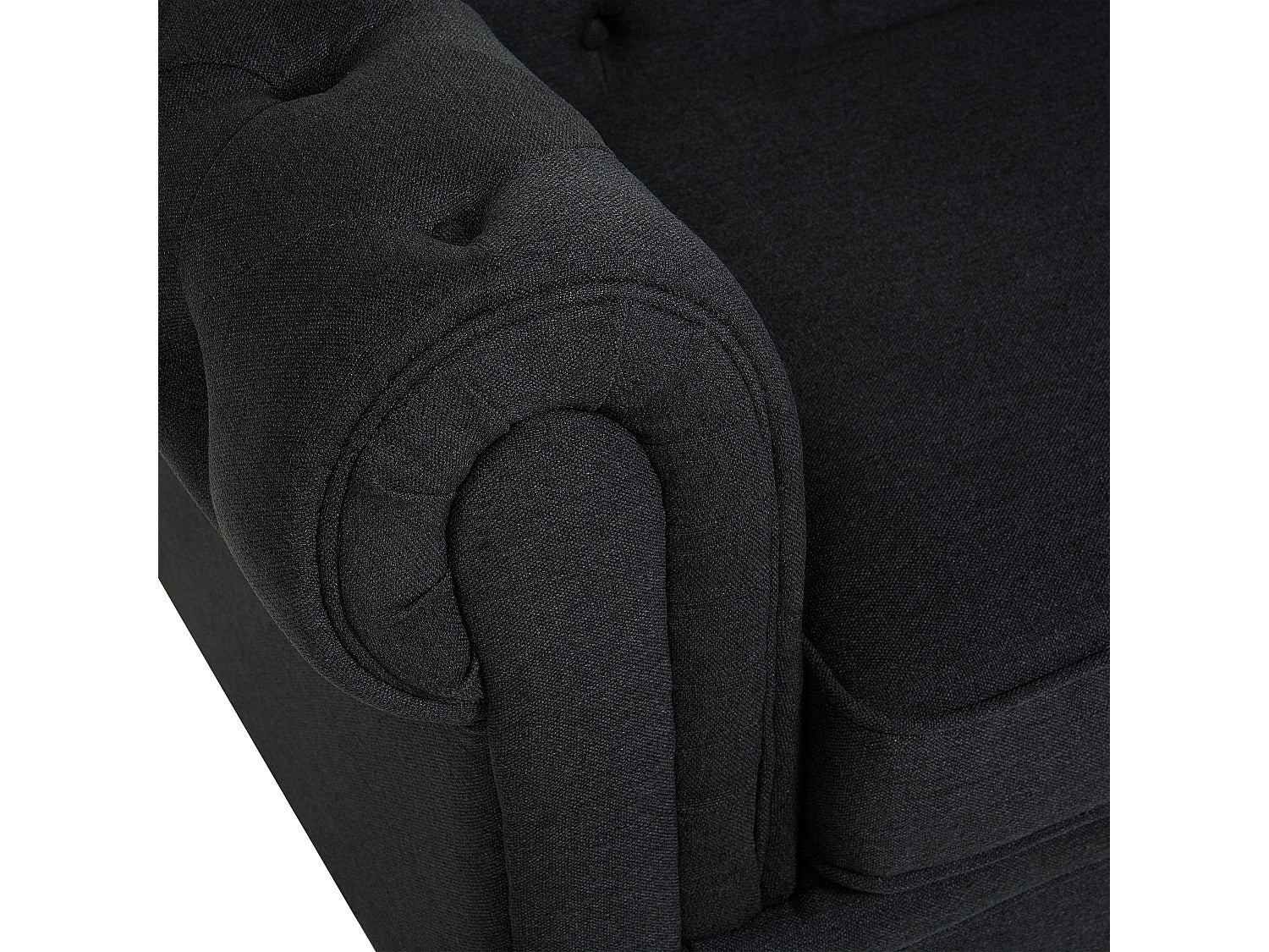 Fauteuil Chesterfield gris tissu