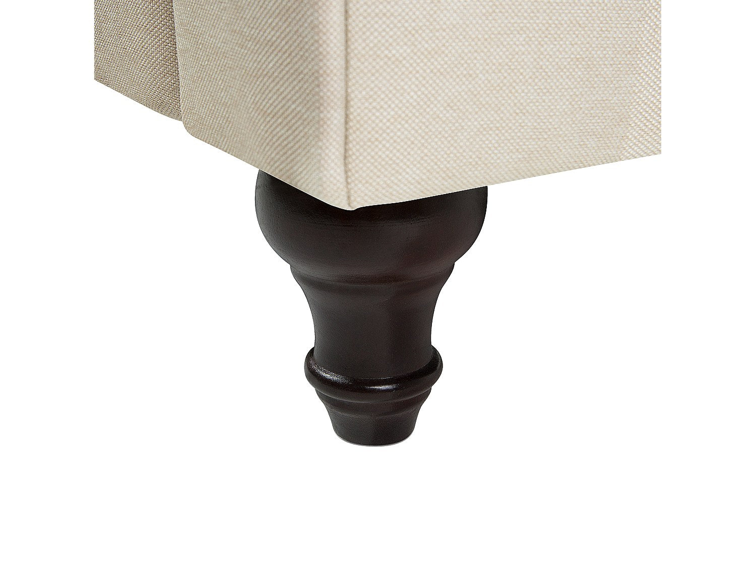 Fauteuil Chesterfield beige tissu