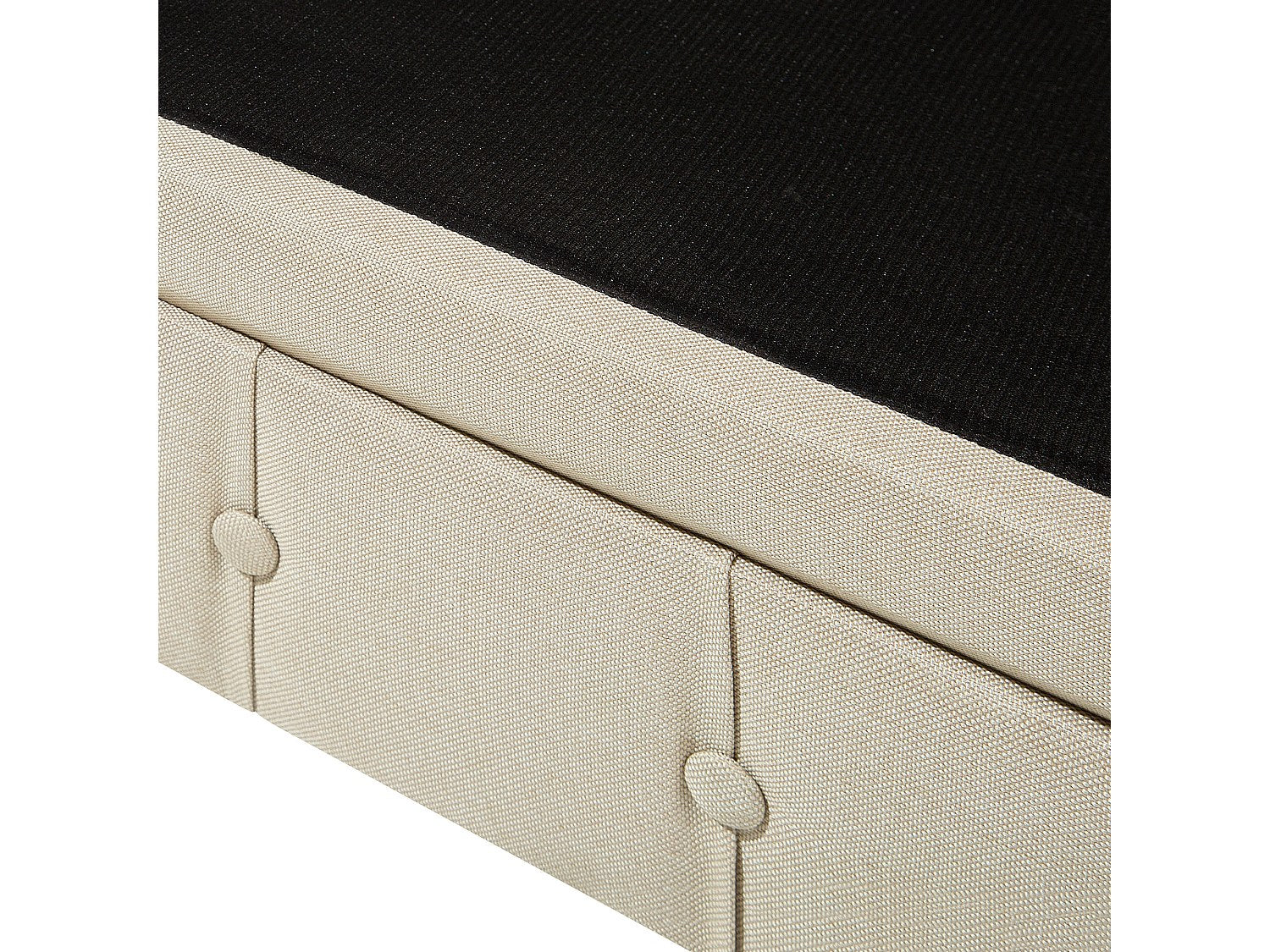 Fauteuil Chesterfield beige tissu