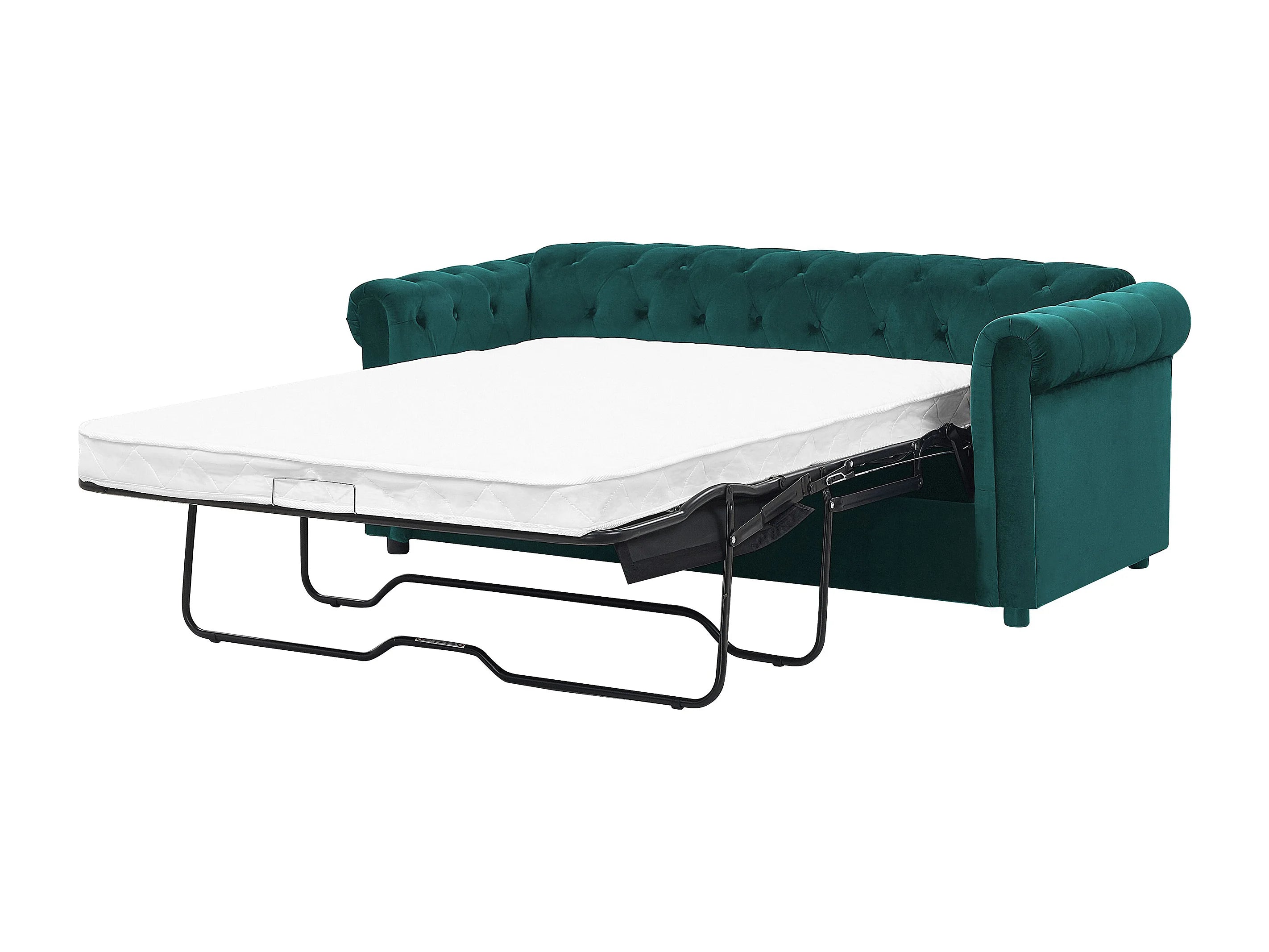 Canapé Chesterfield 3 Places Velours Vert