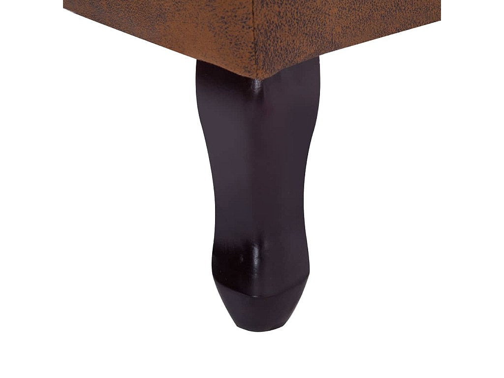 Fauteuil Chesterfield marron simili cuir