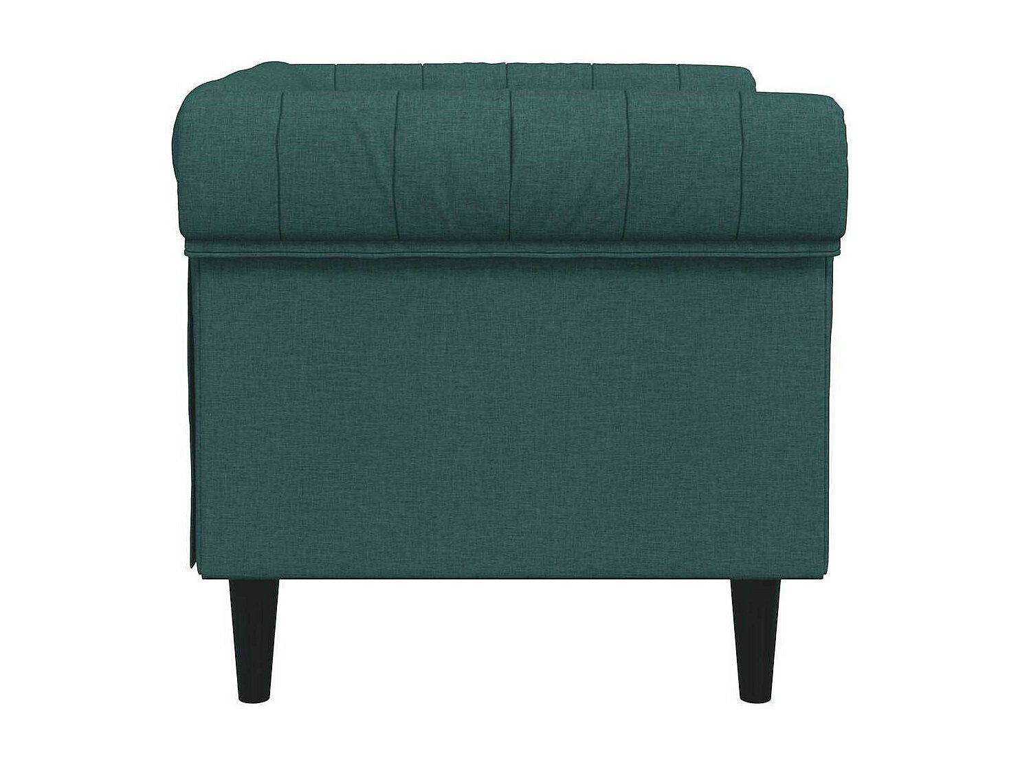 Fauteuil Chesterfield vert tissu