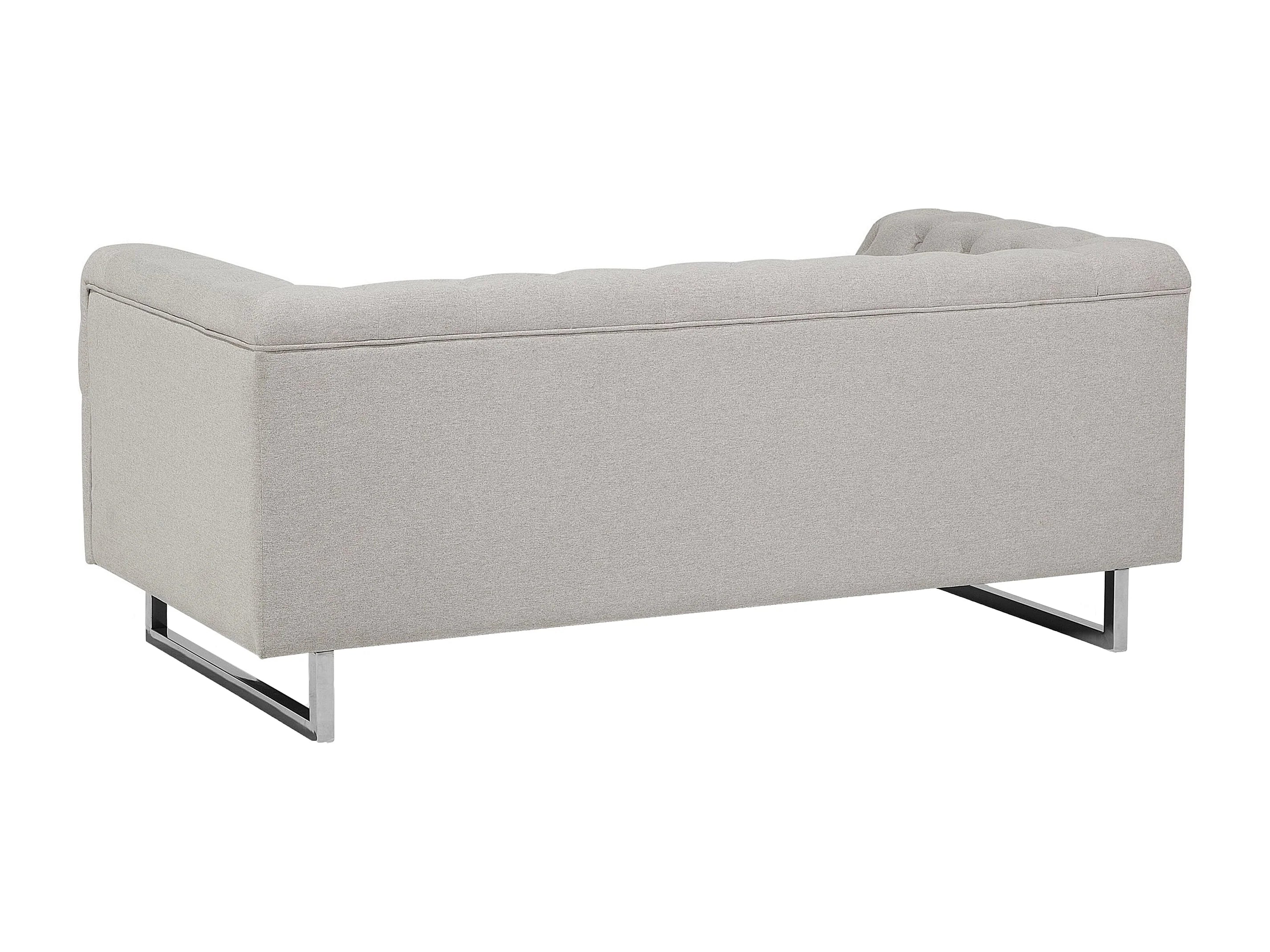 Canapé Chesterfield Contemporain 2 Places Coton Beige - Vissland