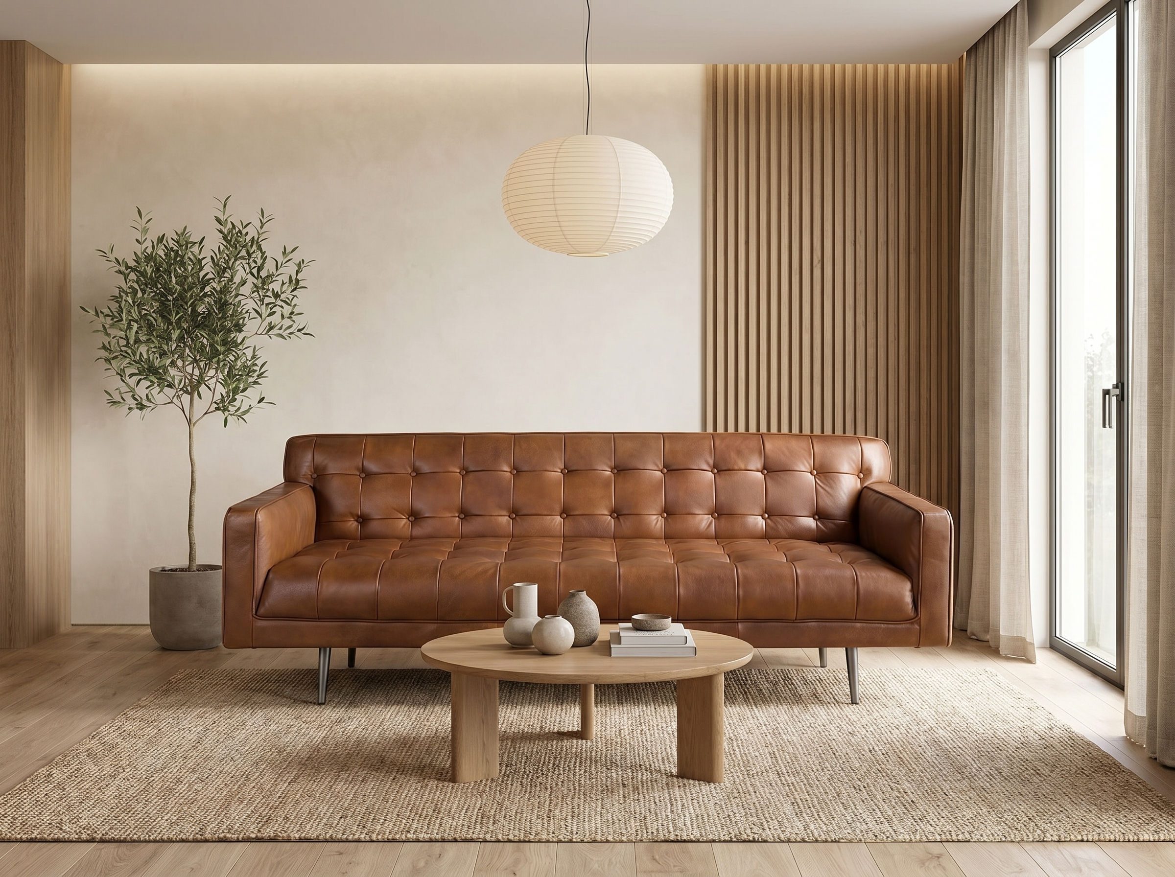 Canapé Chesterfield Vintage 3 Places Cuir Marron - Angel Cerda