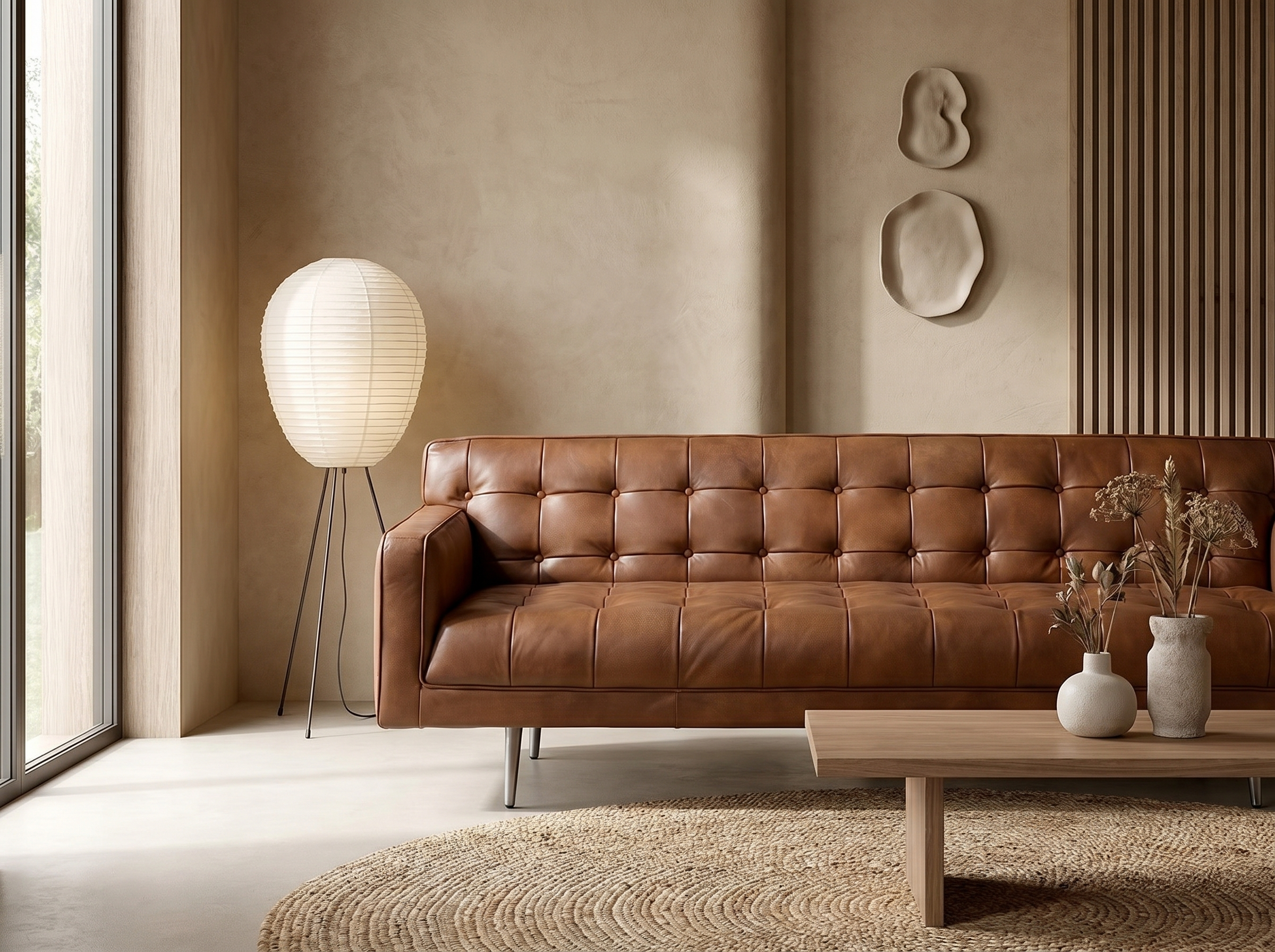 Canapé Chesterfield Vintage 3 Places Cuir Marron - Angel Cerda