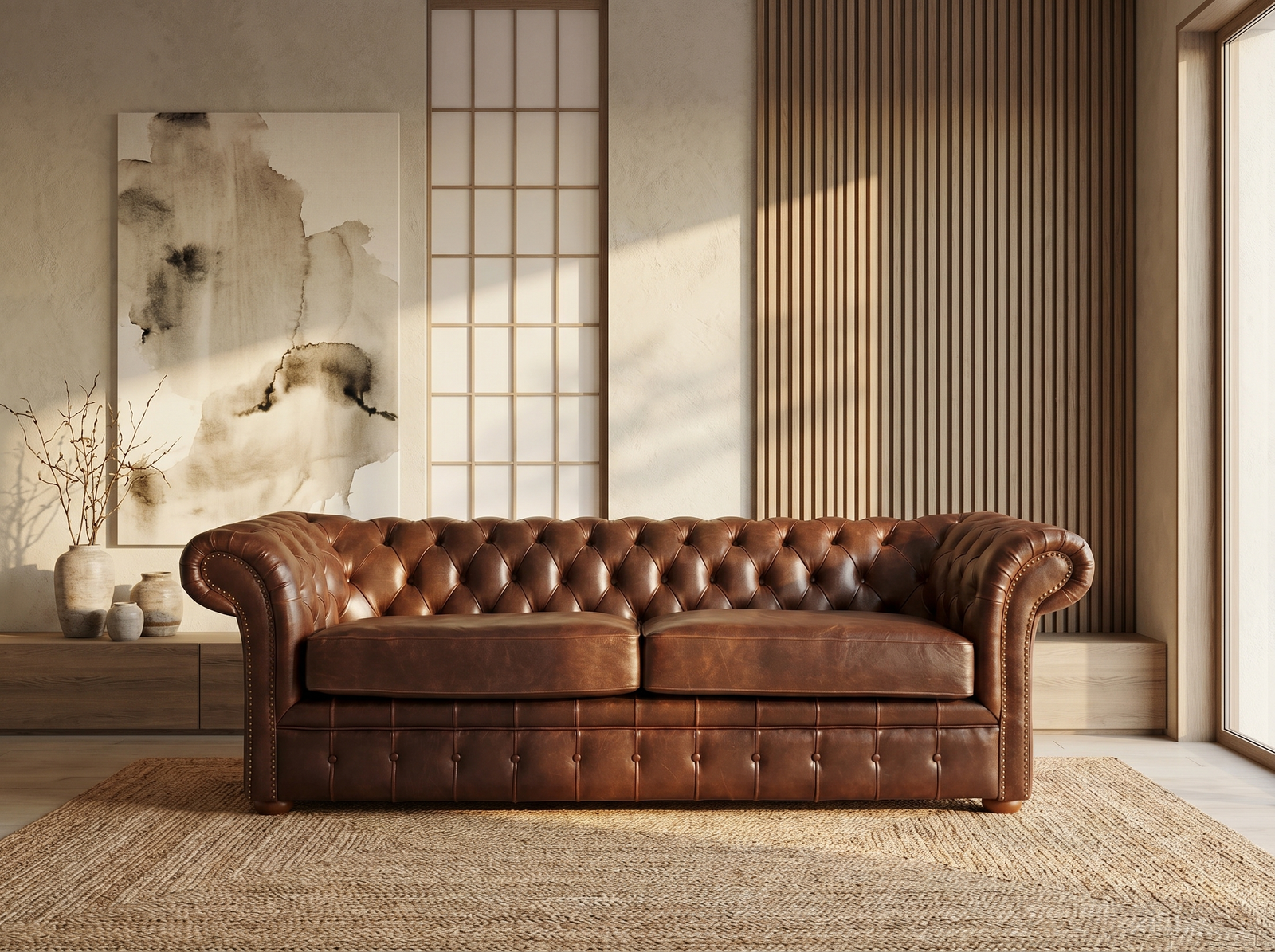 Canapé Chesterfield Cuir
