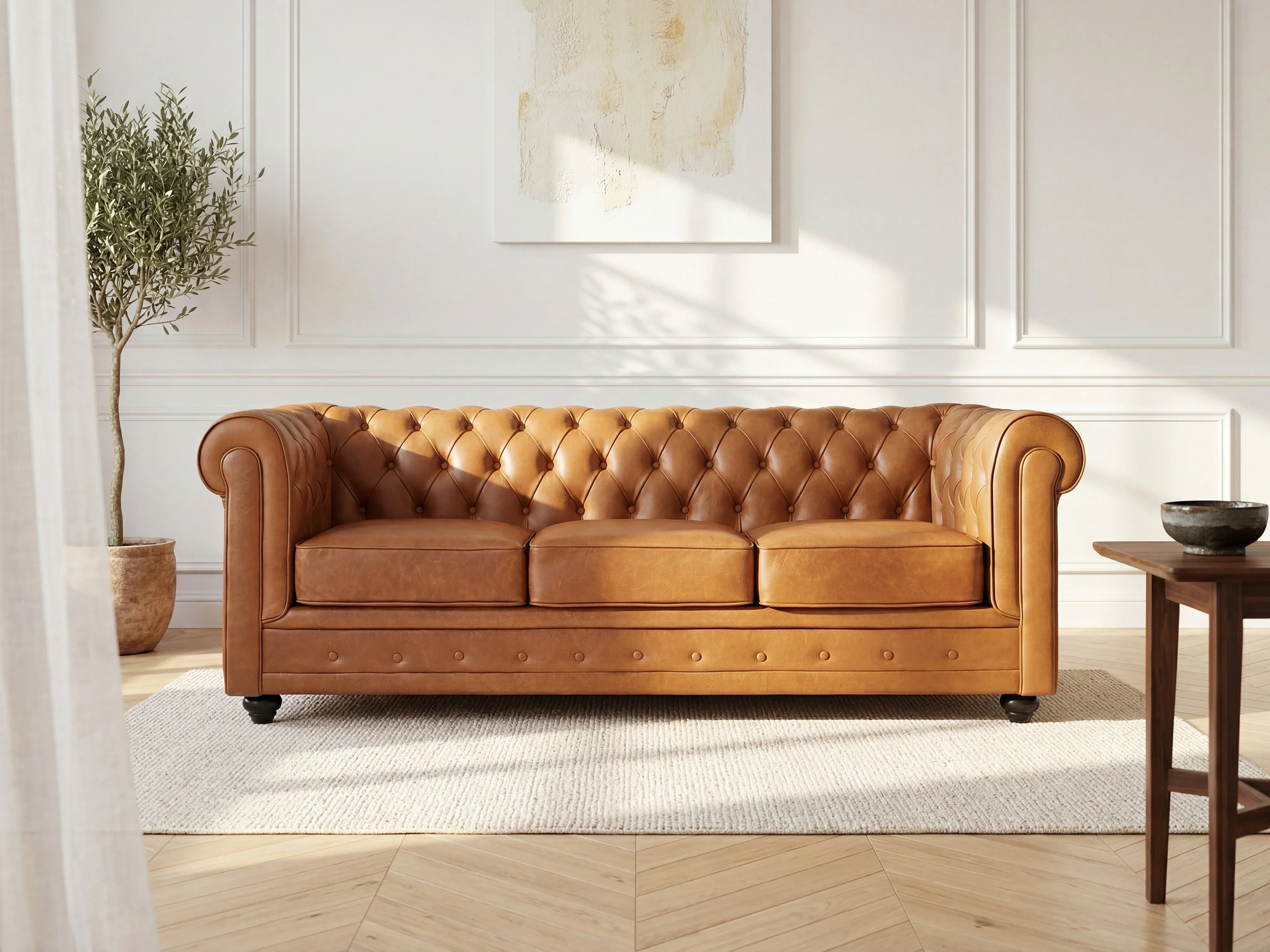 Canapé Chesterfield Marron