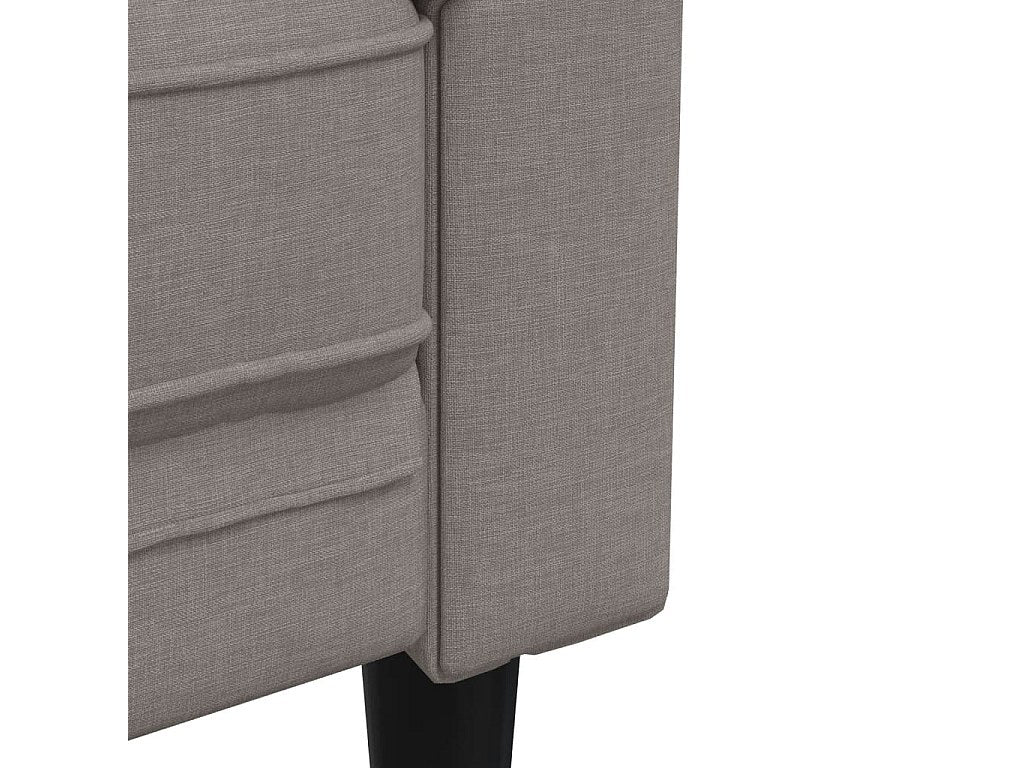 Canapé Chesterfield droit 2 places taupe tissu