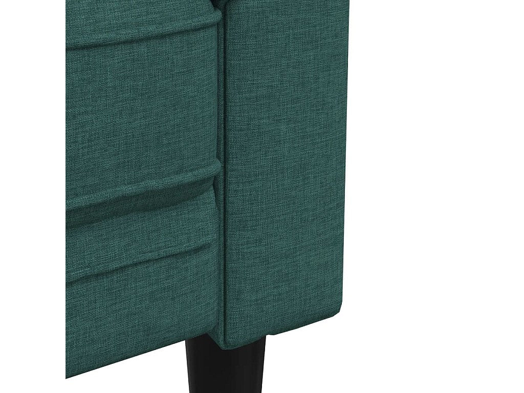 Canapé Chesterfield droit 2 places vert tissu