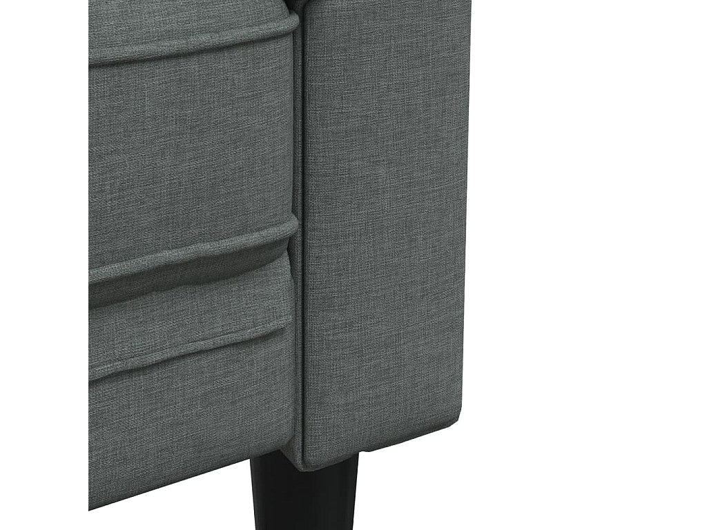 Fauteuil Chesterfield gris tissu