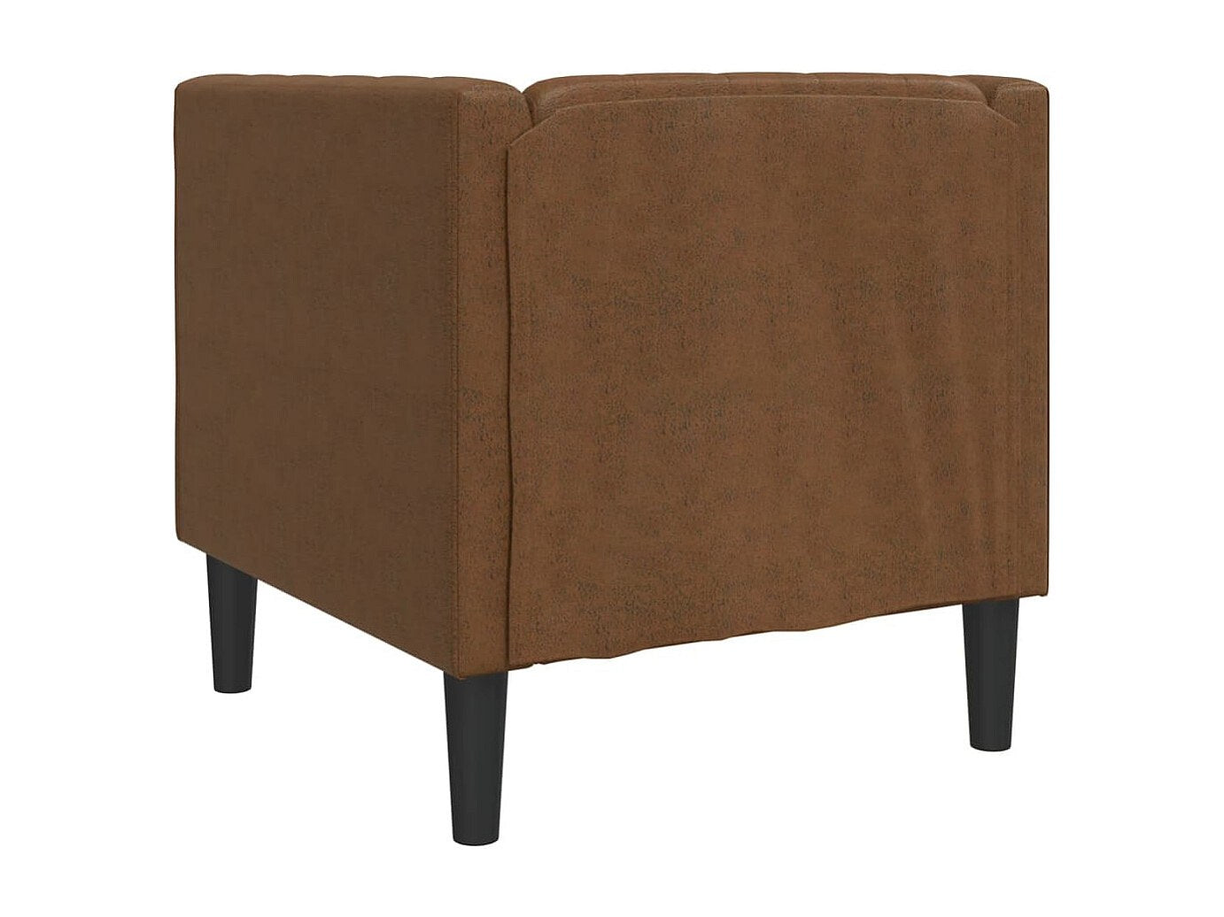 Fauteuil Chesterfield marron simili cuir