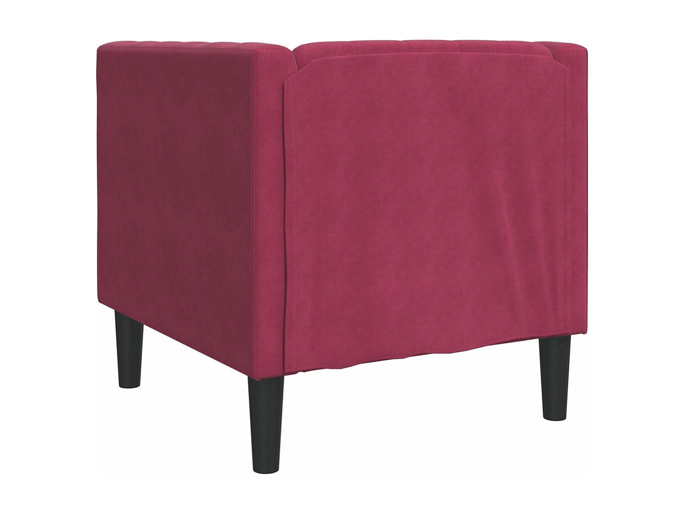 Fauteuil Chesterfield rouge velours