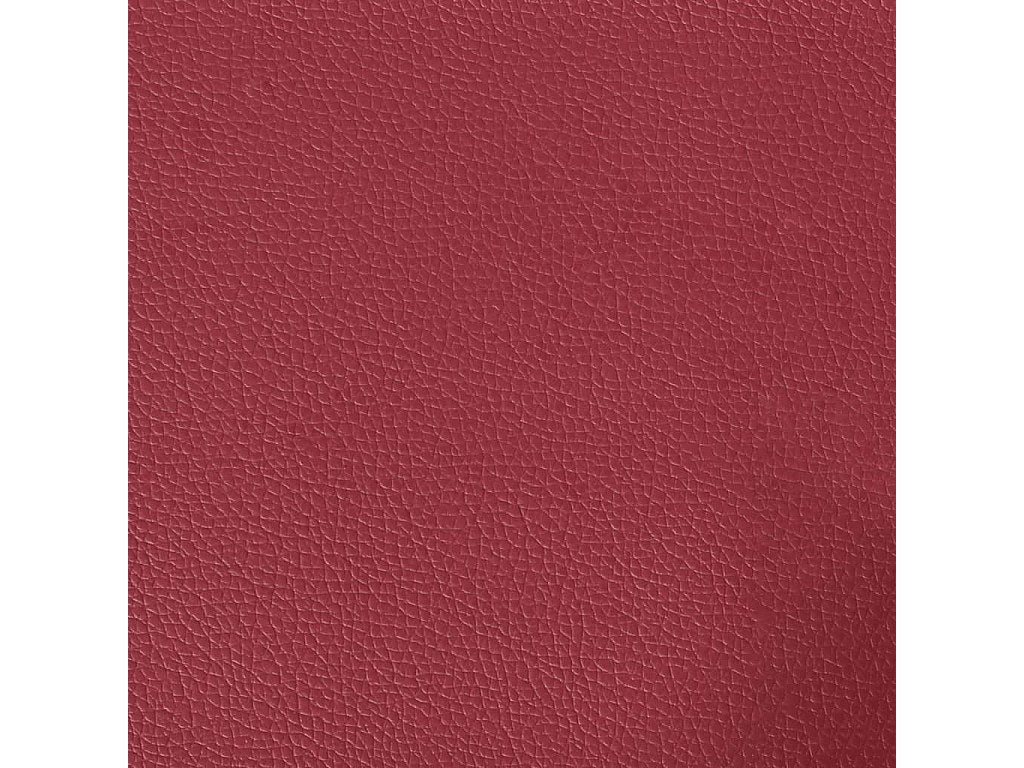Canapé Chesterfield droit 2 places rouge simili cuir