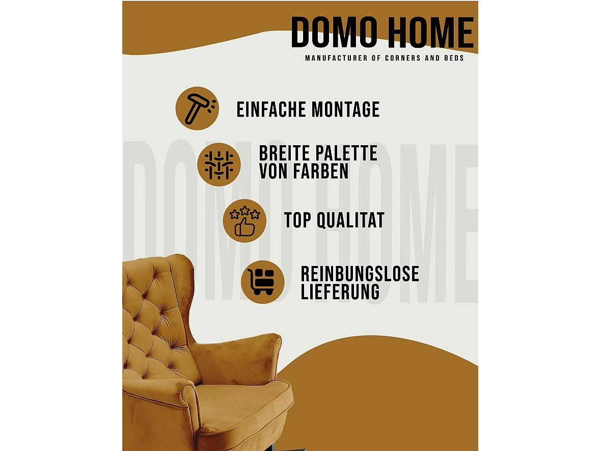 Fauteuil Chesterfield vert tissu