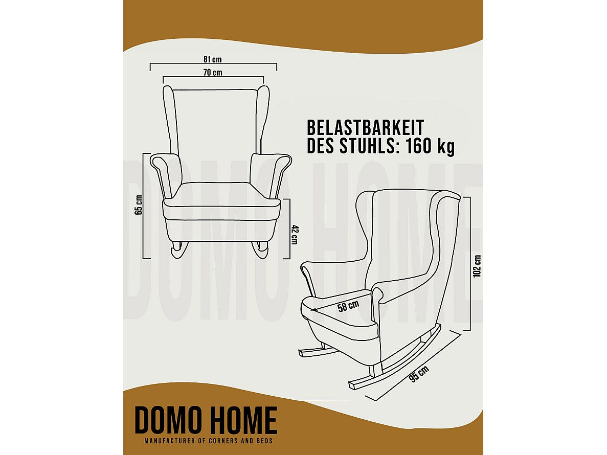 Fauteuil Chesterfield vert tissu