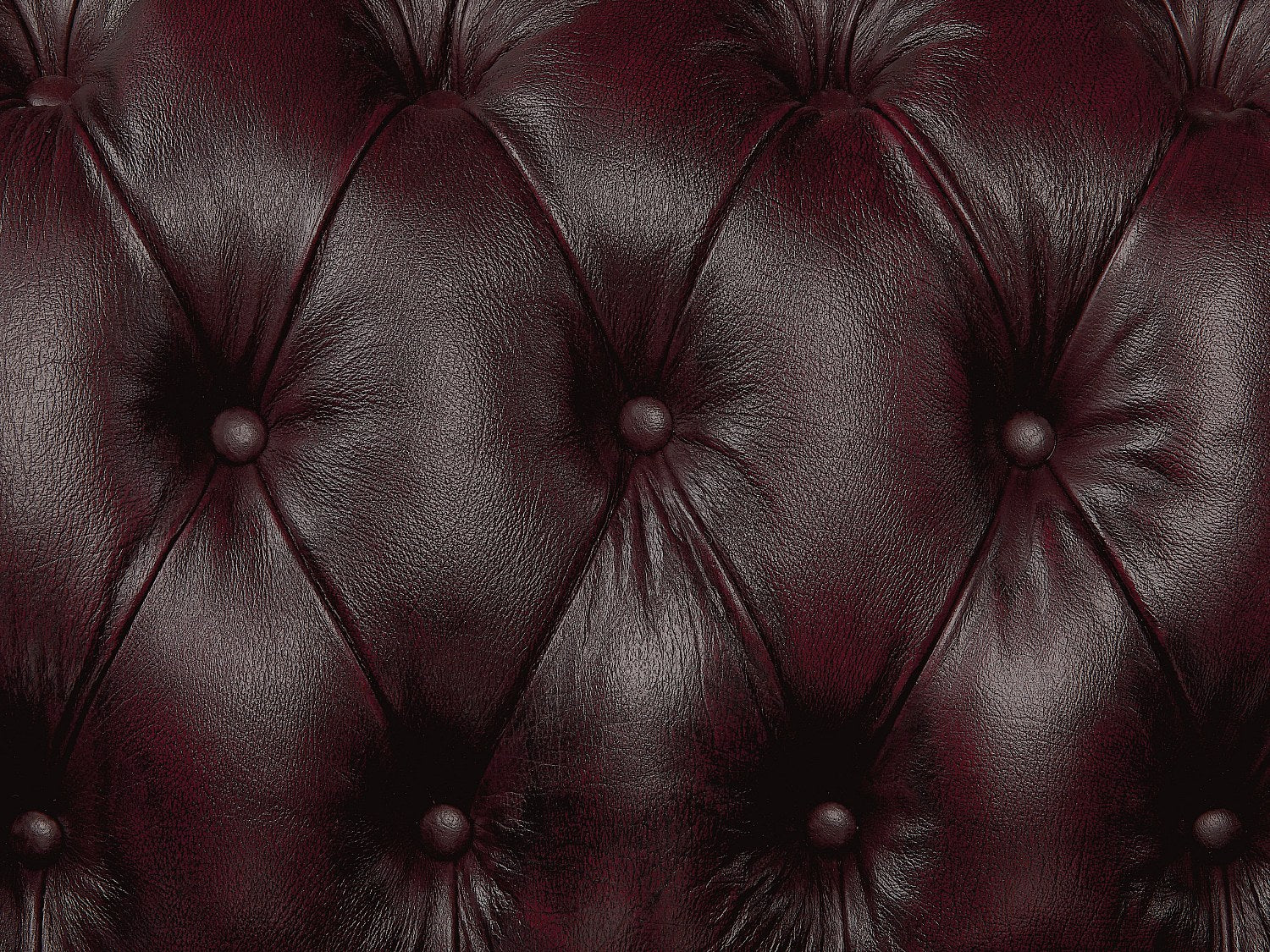 Canapé Chesterfield angle marron cuir - Brenton