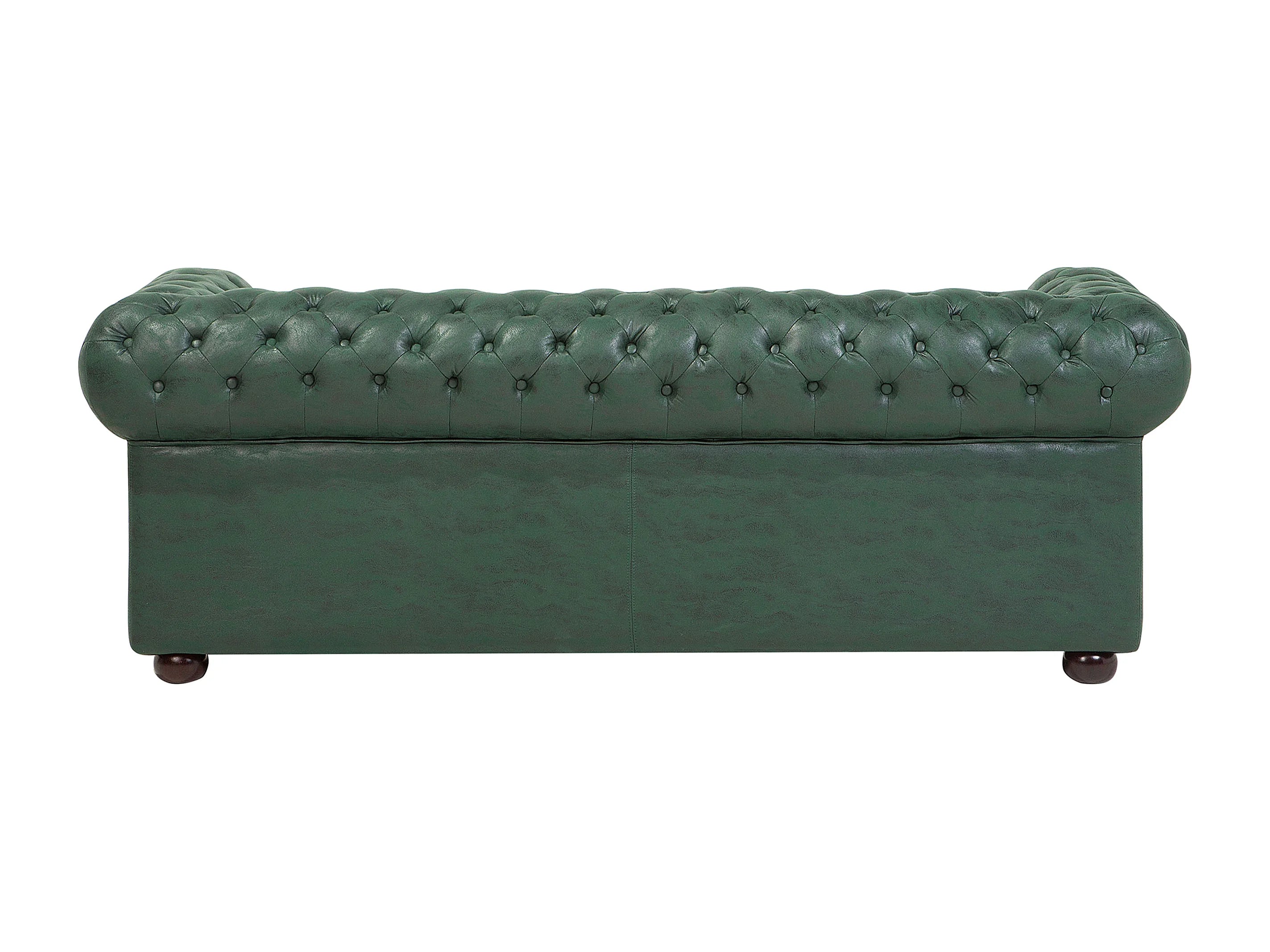 Canapé Chesterfield 3 Places Simili Cuir Vert