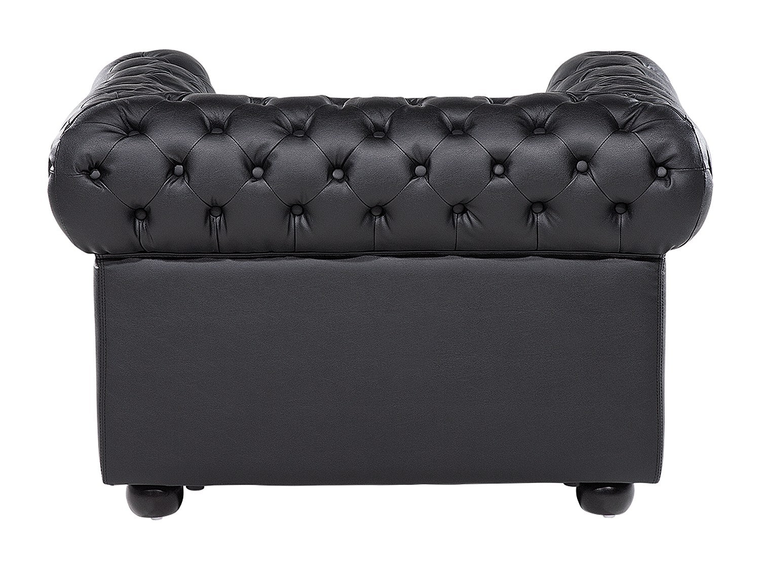 Fauteuil Chesterfield noir cuir