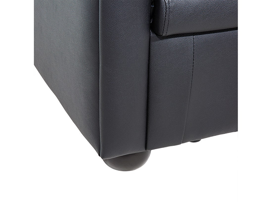 Fauteuil Chesterfield noir cuir