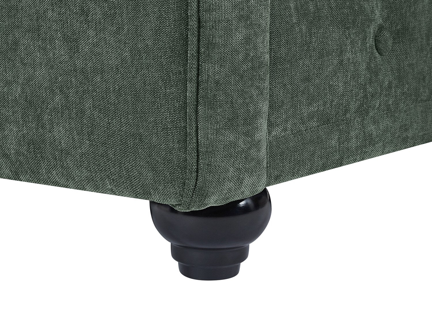 Fauteuil Chesterfield vert tissu