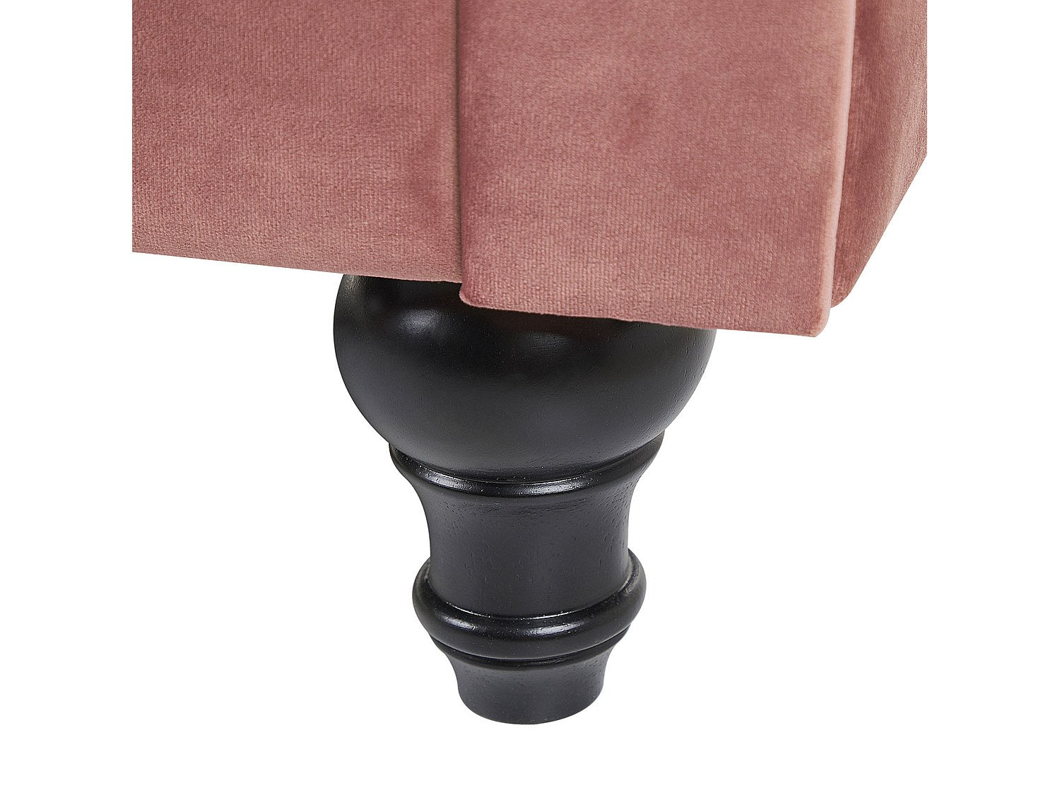Fauteuil Chesterfield rose velours
