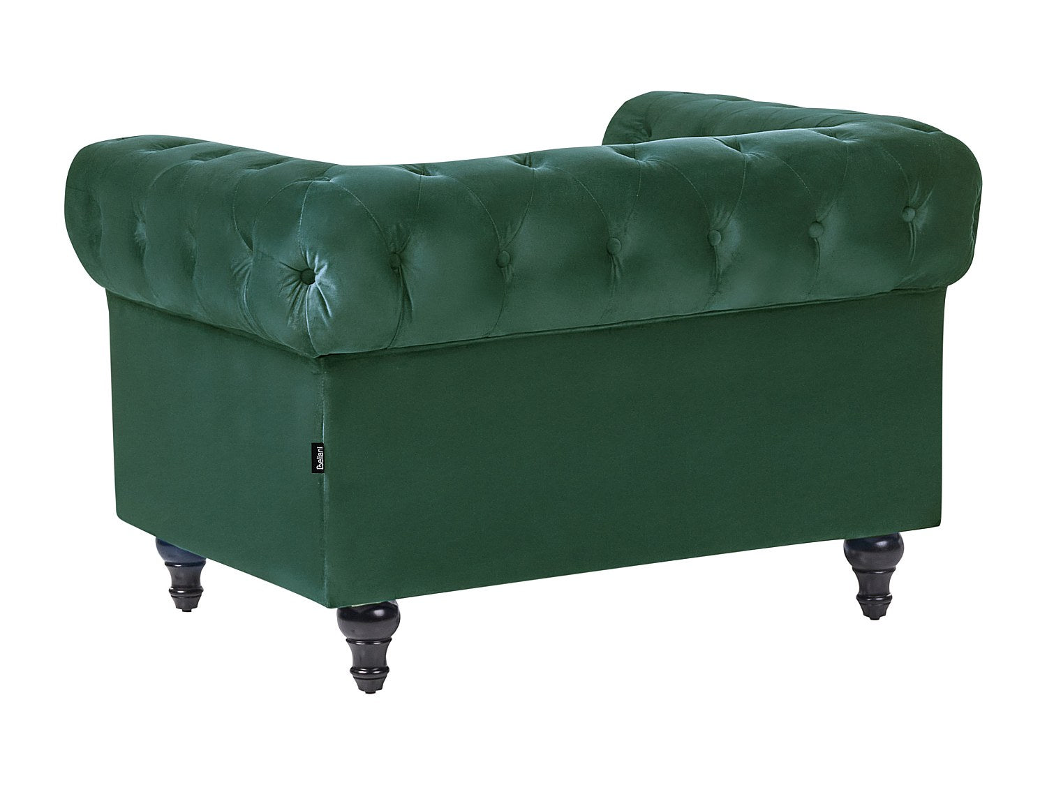 Fauteuil Chesterfield vert velours