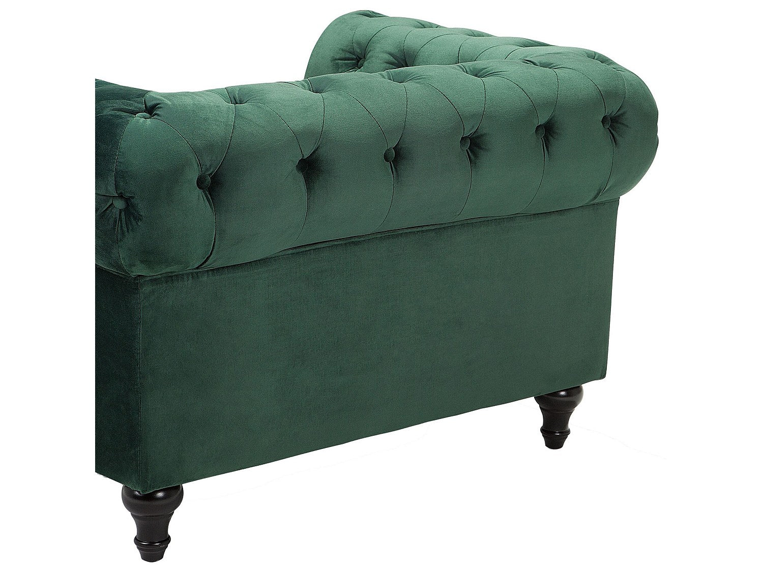 Fauteuil Chesterfield vert velours