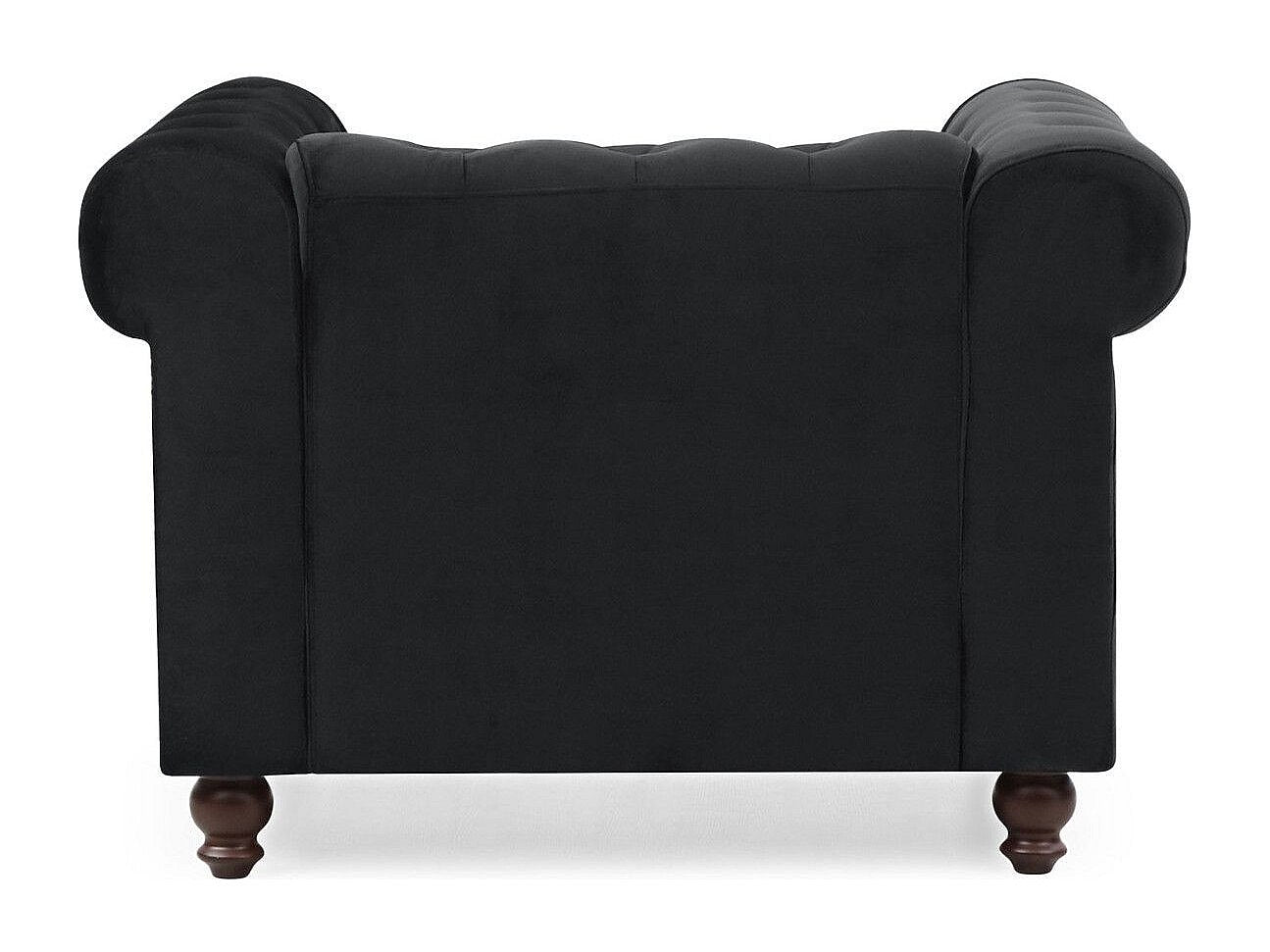 Fauteuil Chesterfield noir velours