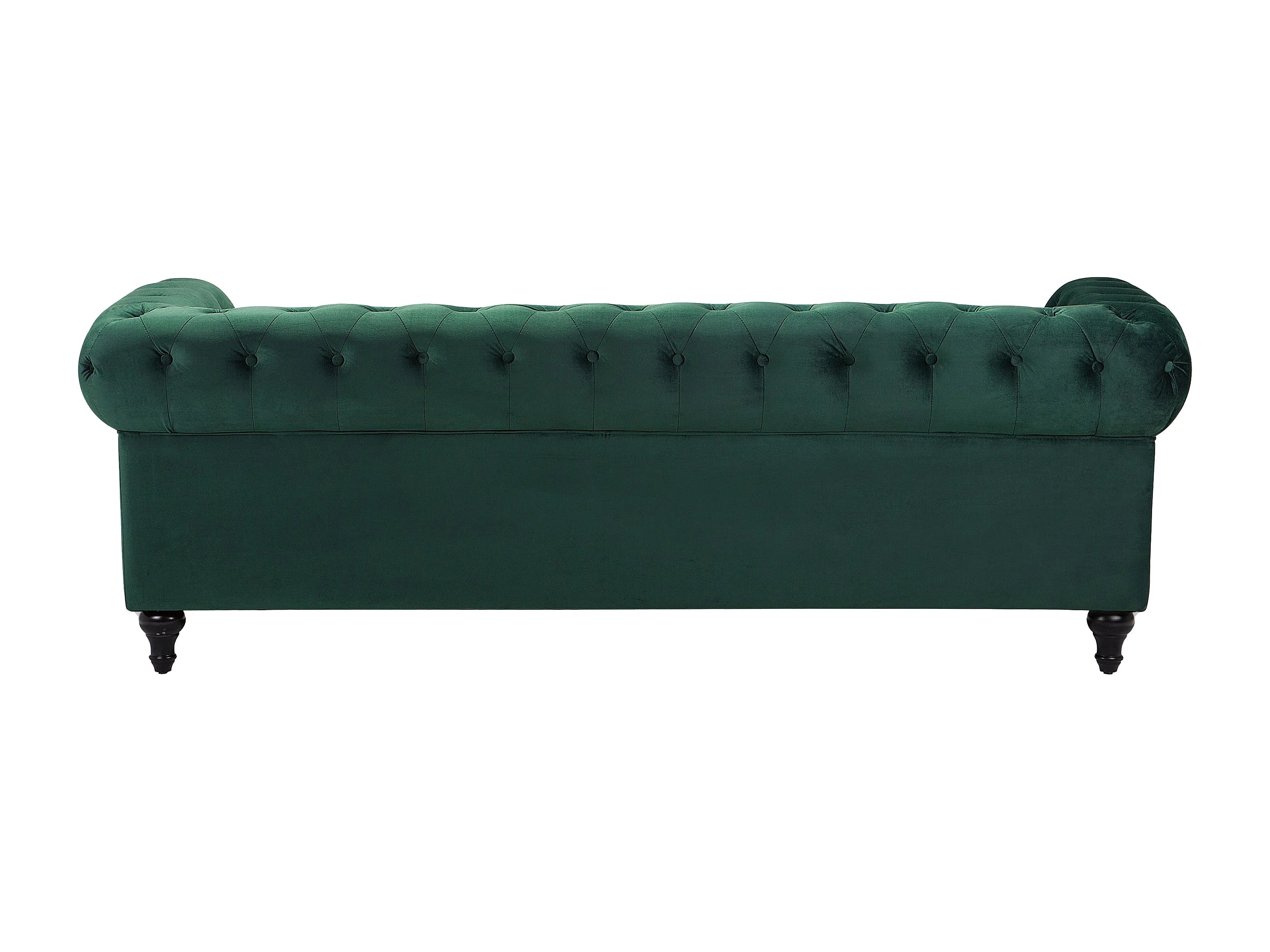 Canapé Chesterfield 3 Places Velours Vert