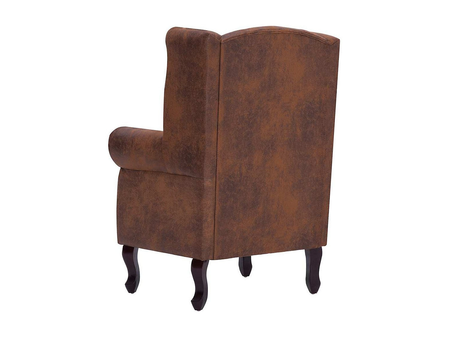 Fauteuil Chesterfield marron simili cuir