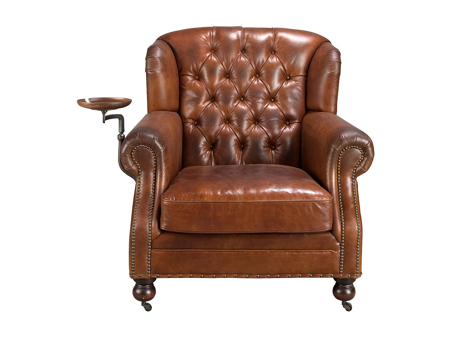 Fauteuil Chesterfield marron cuir - Angel Cerda