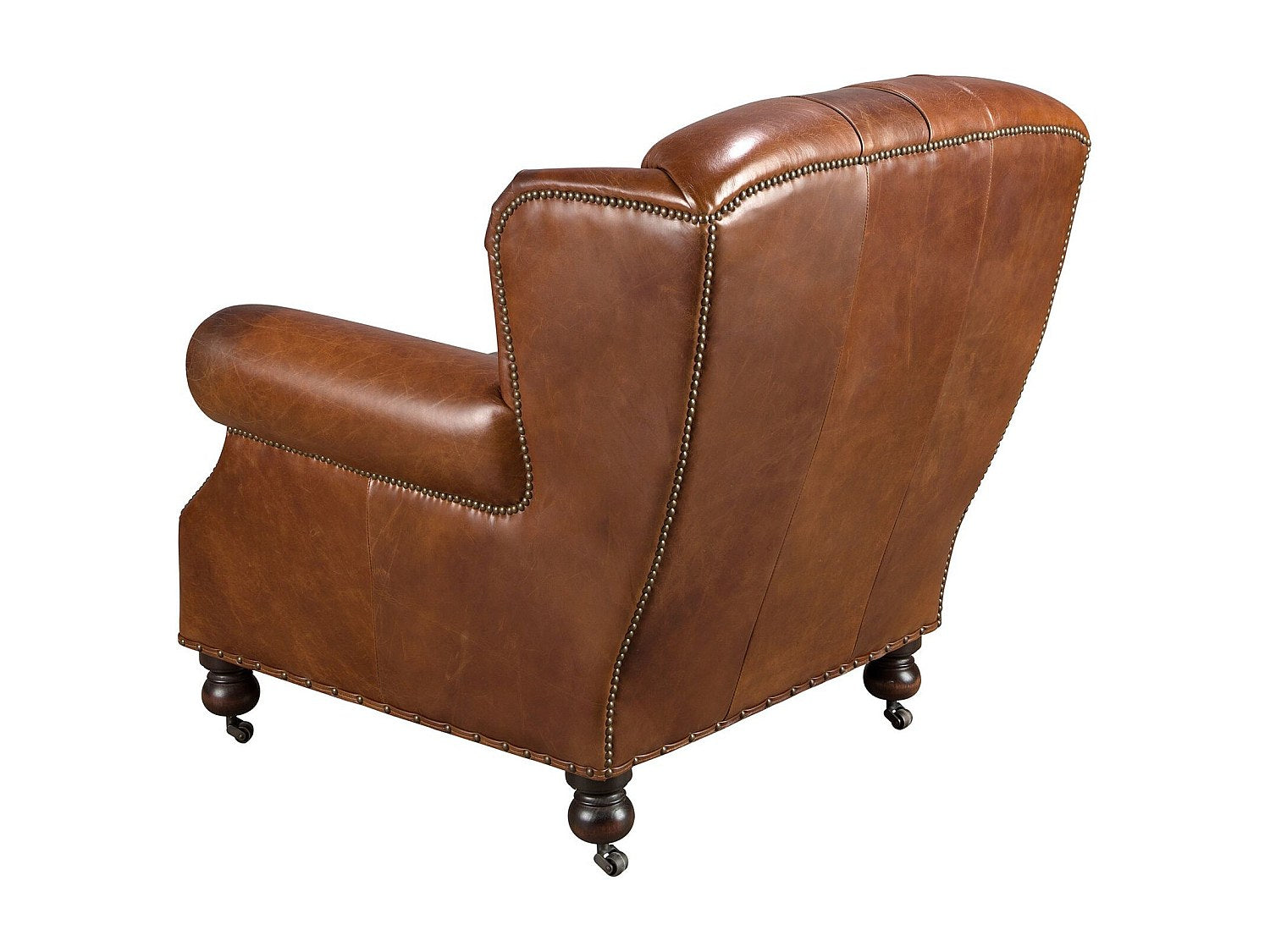 Fauteuil Chesterfield marron cuir - Angel Cerda