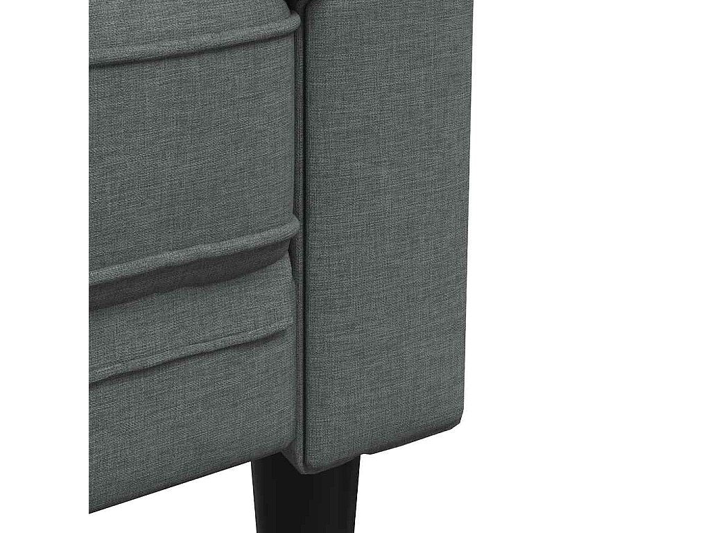 Fauteuil Chesterfield gris tissu