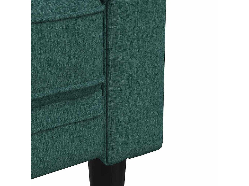 Fauteuil Chesterfield vert tissu