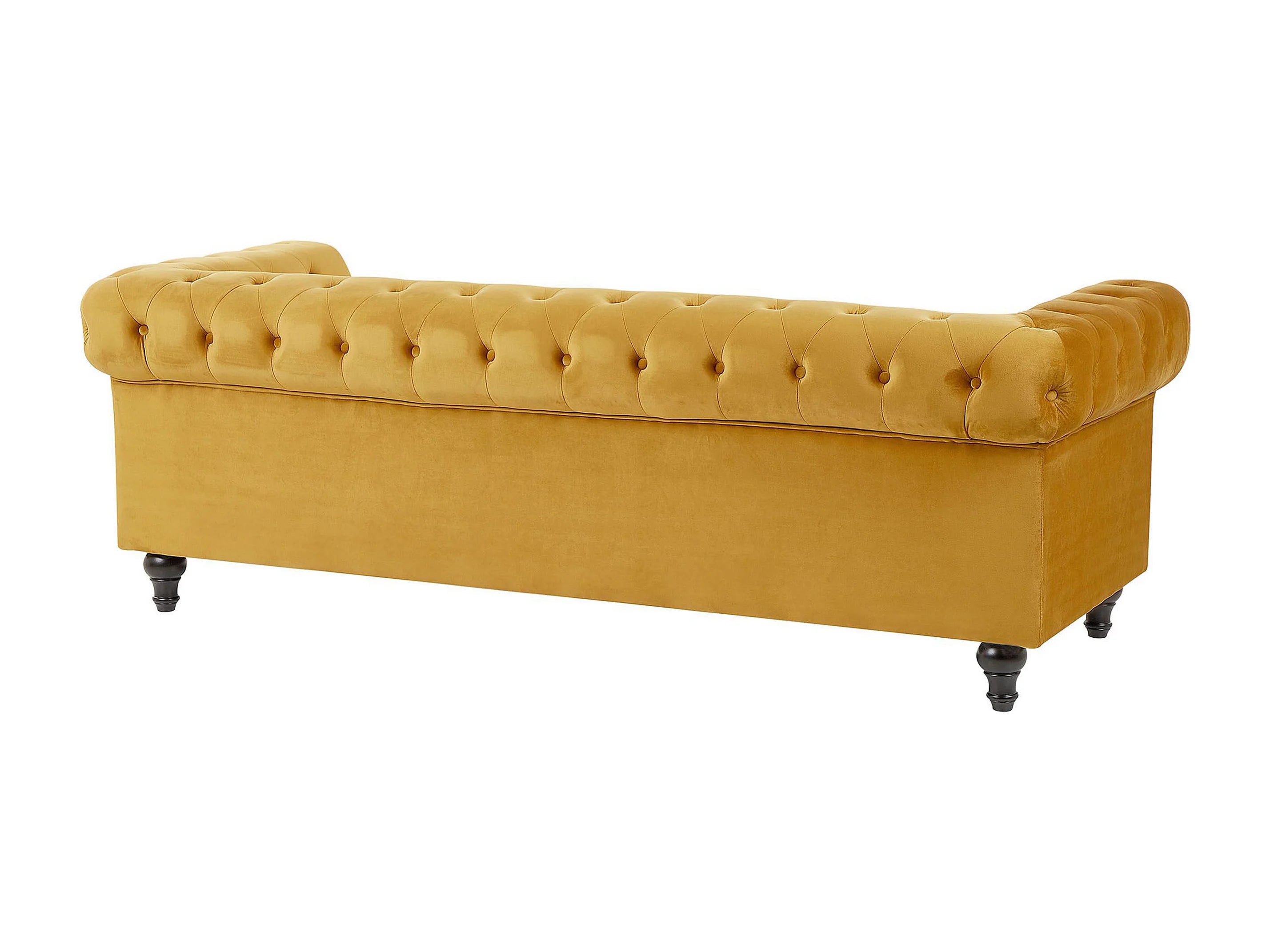 Canapé Chesterfield 3 Places Velours Doré