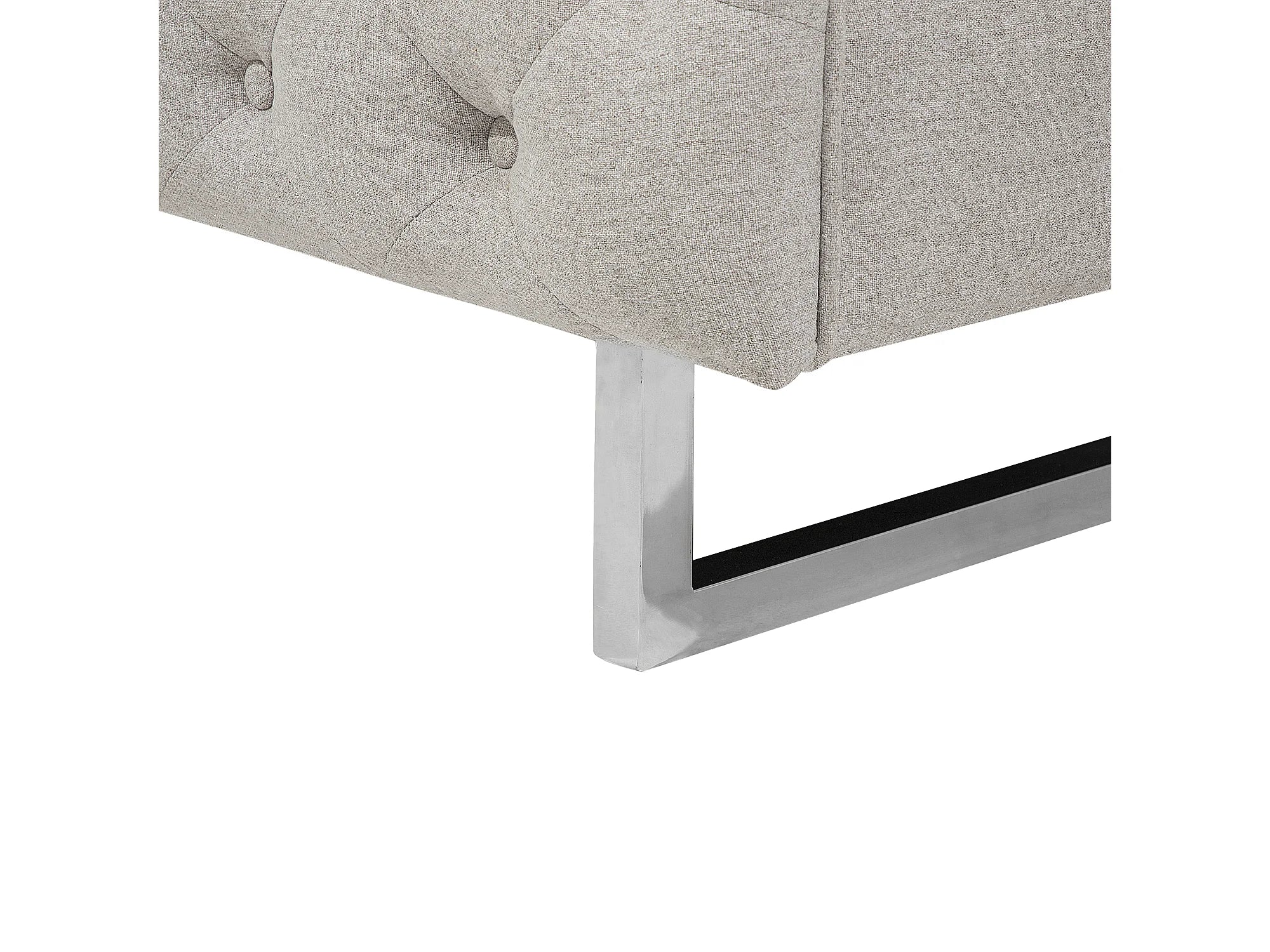 Canapé Chesterfield Contemporain 2 Places Coton Beige - Vissland