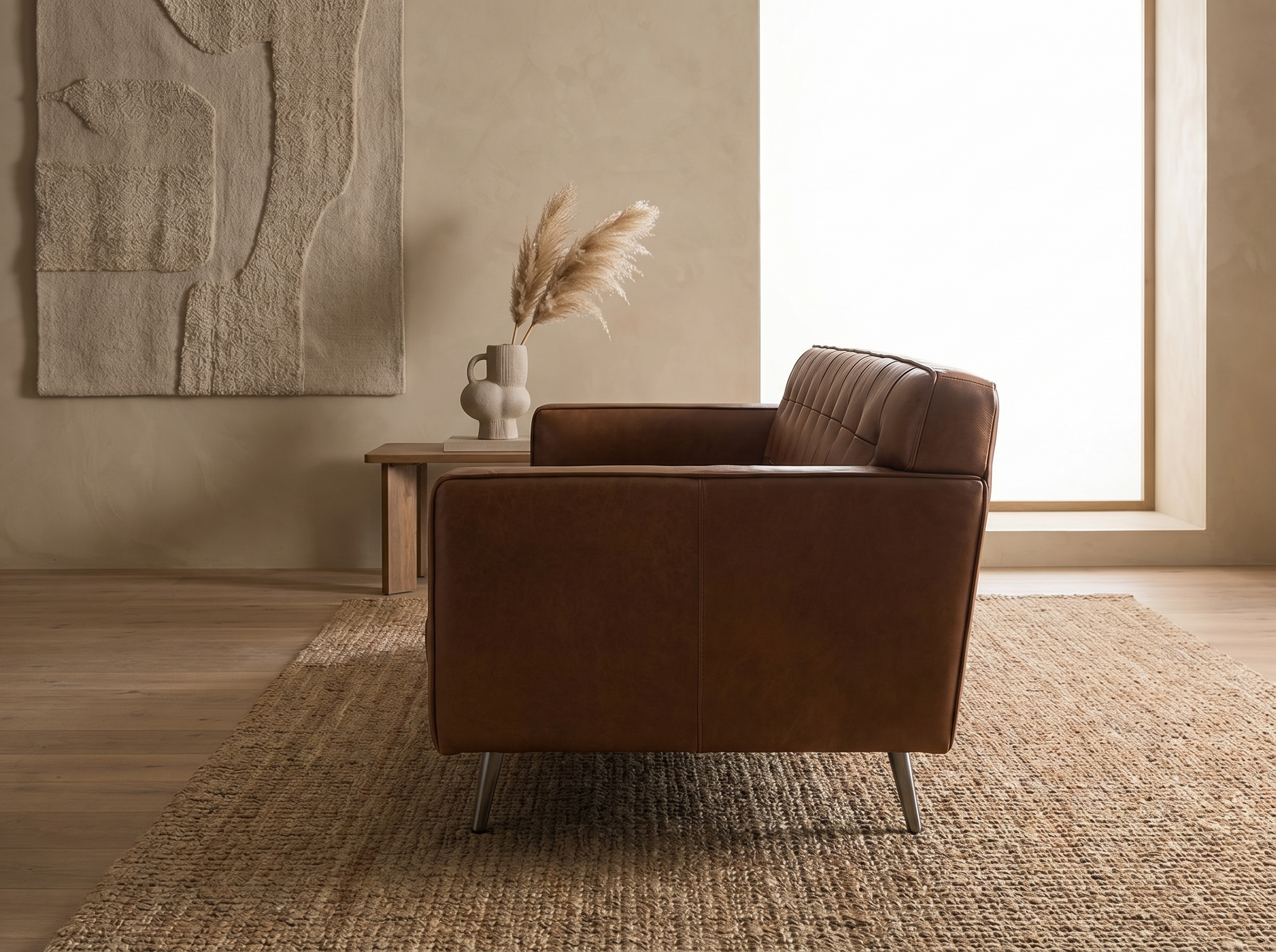 Canapé Chesterfield Vintage 3 Places Cuir Marron - Angel Cerda